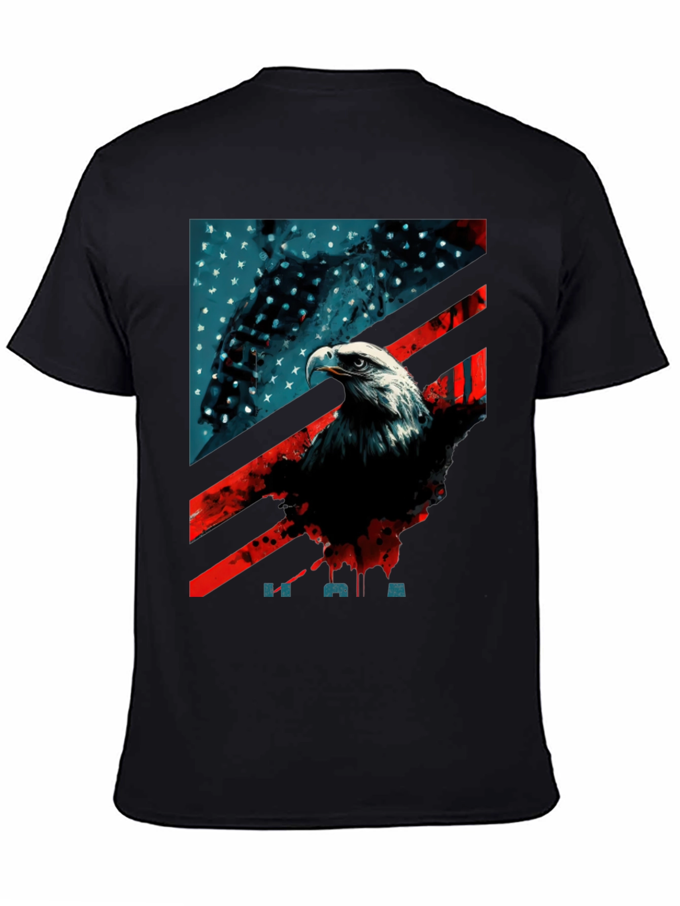 Patriotic Eagle Graphic T-Shirt - American Flag Tee
