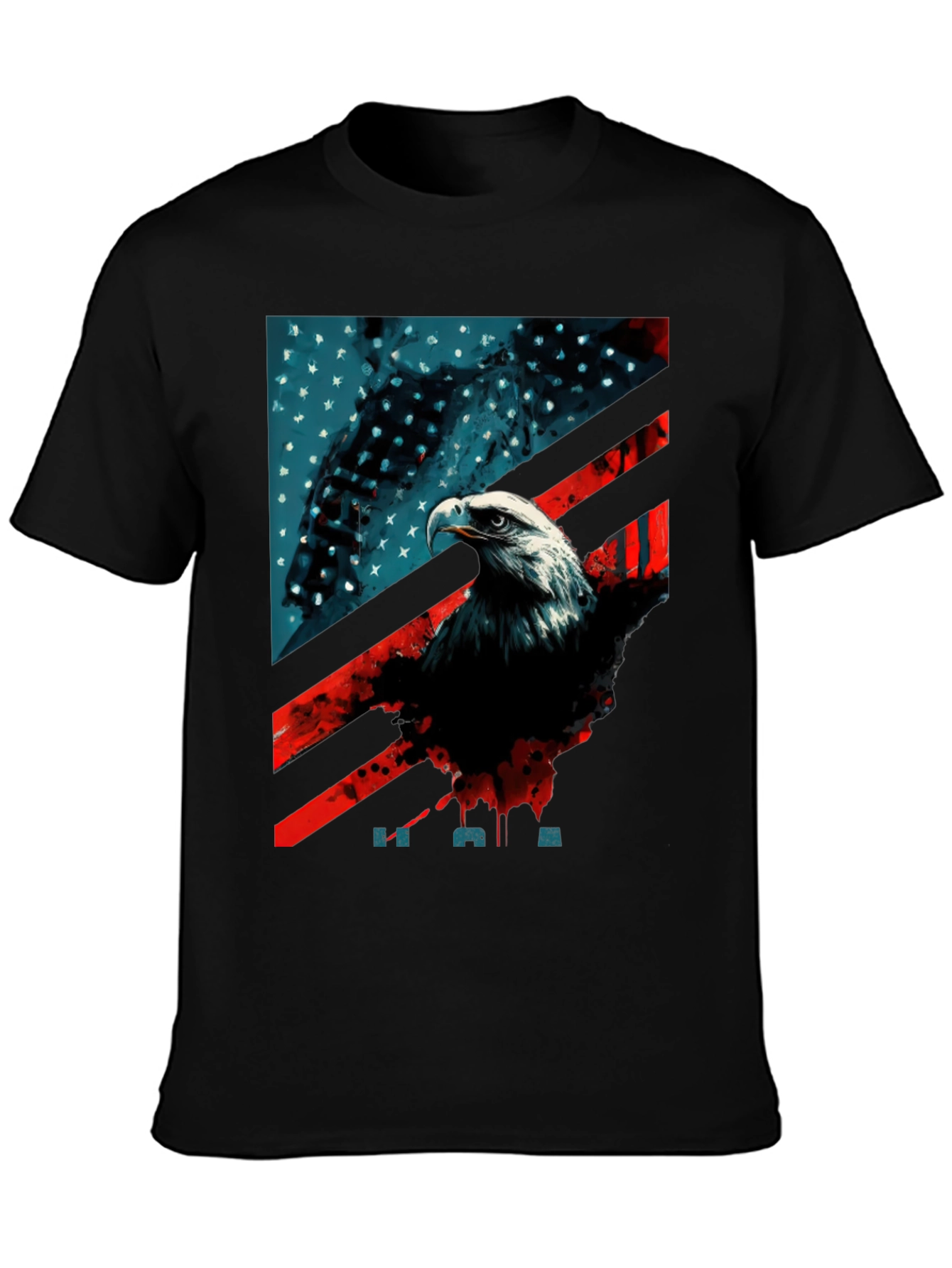 Patriotic Eagle Graphic T-Shirt - American Flag Tee
