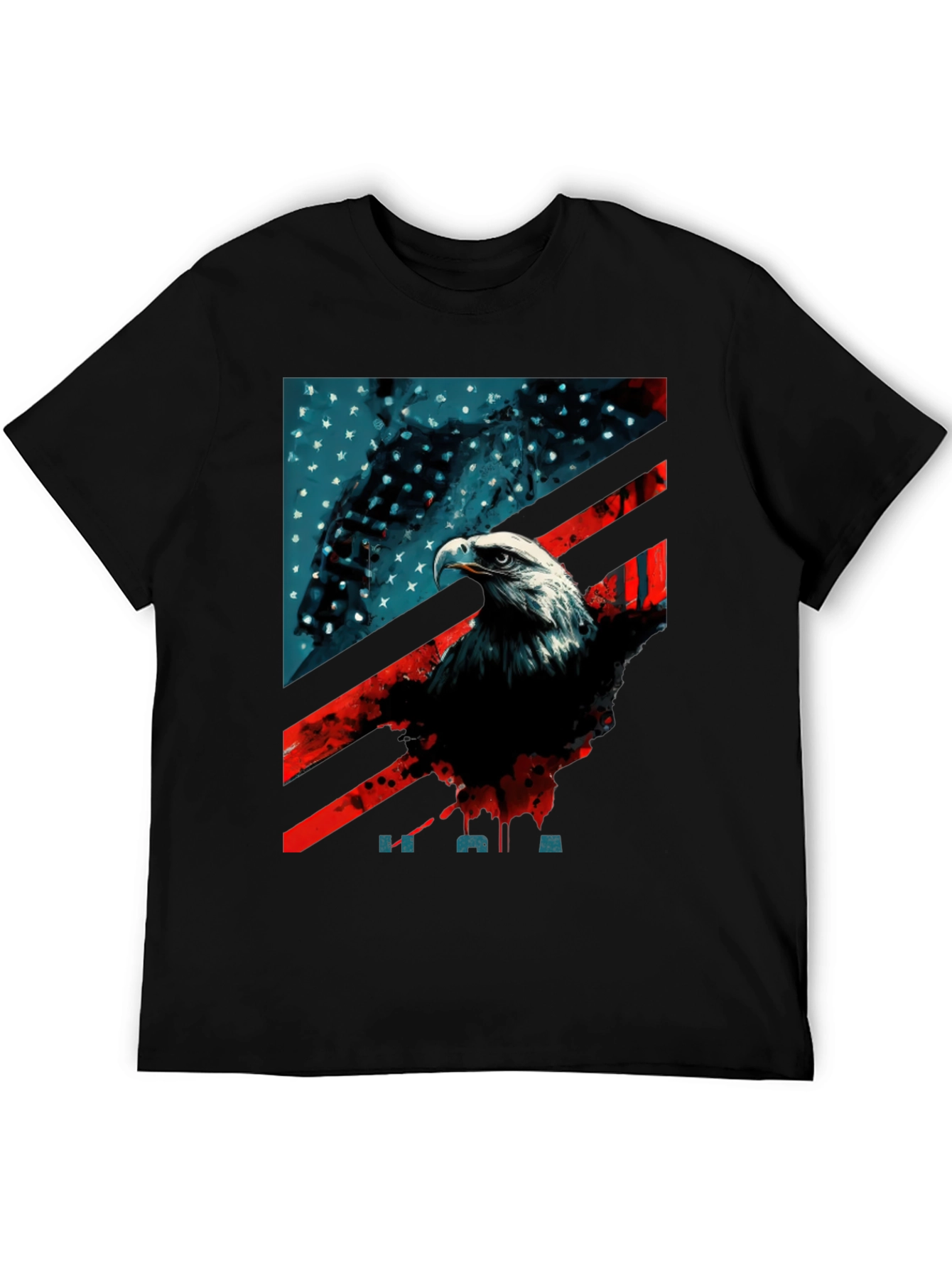 Patriotic Eagle Graphic T-Shirt - American Flag Tee