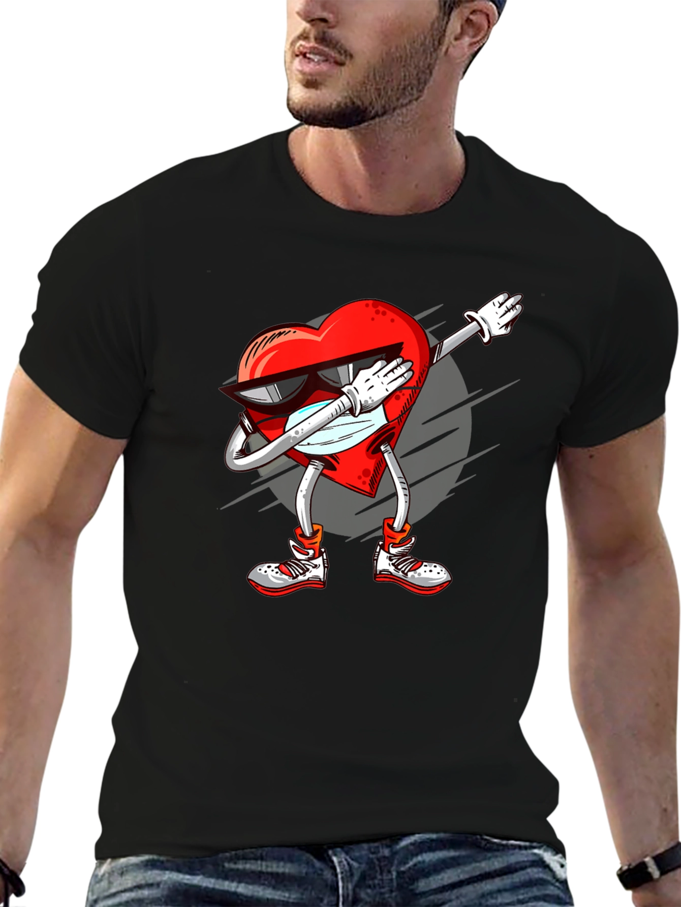 Heart Dabbing Graphic Tee