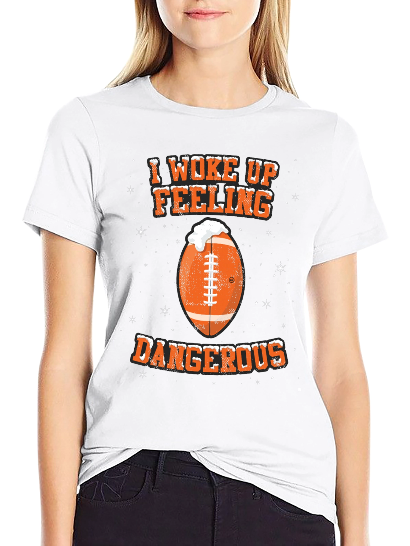 I Woke Up Feeling Dangerous Football T-Shirt