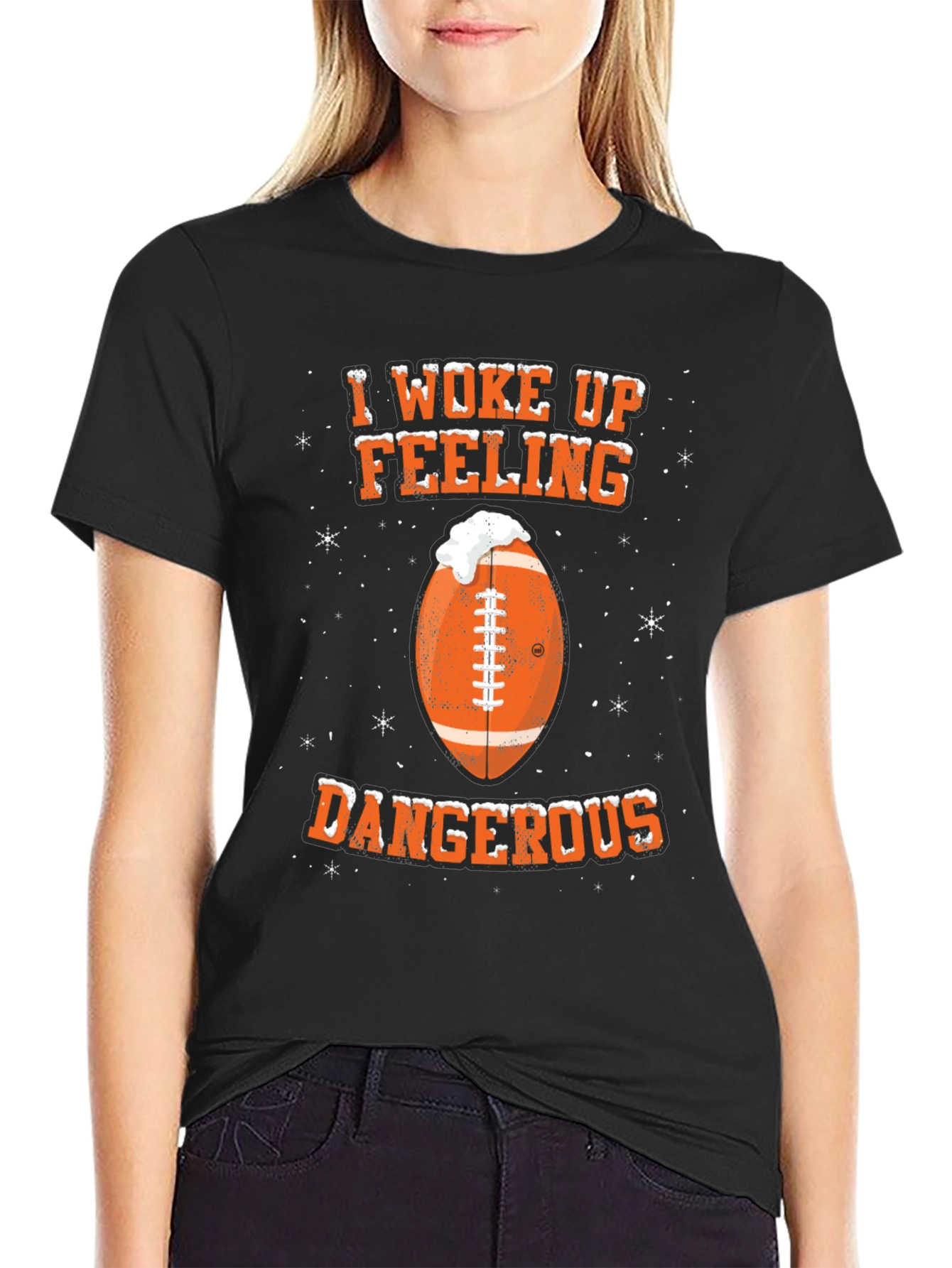 I Woke Up Feeling Dangerous Football T-Shirt
