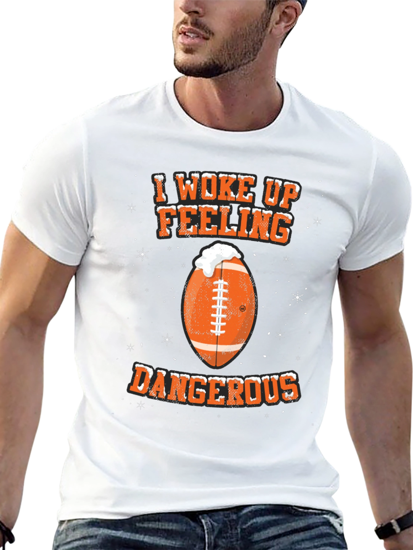I Woke Up Feeling Dangerous Football T-Shirt
