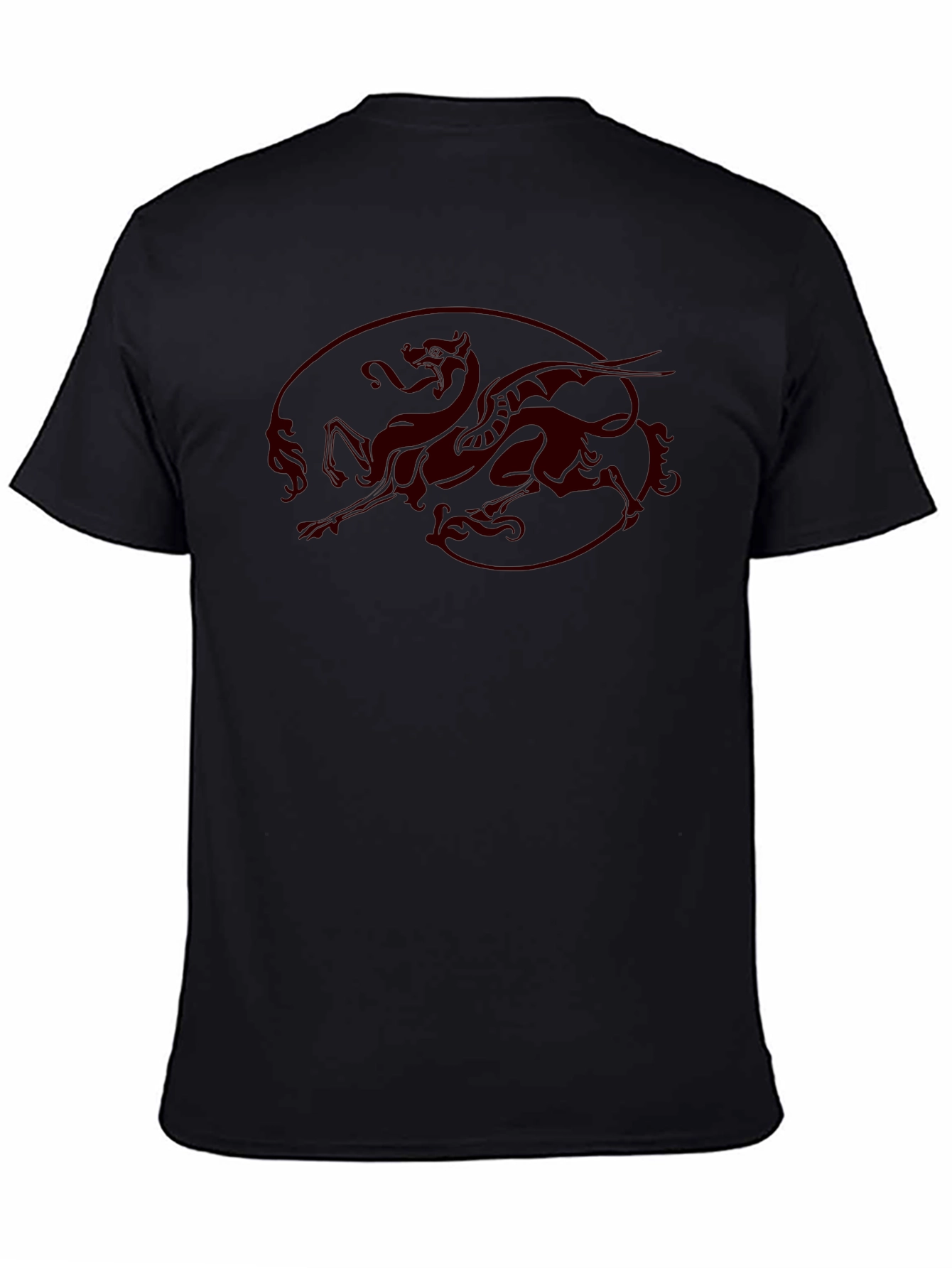 Mens Graphic Tee - Dragon Circle Design