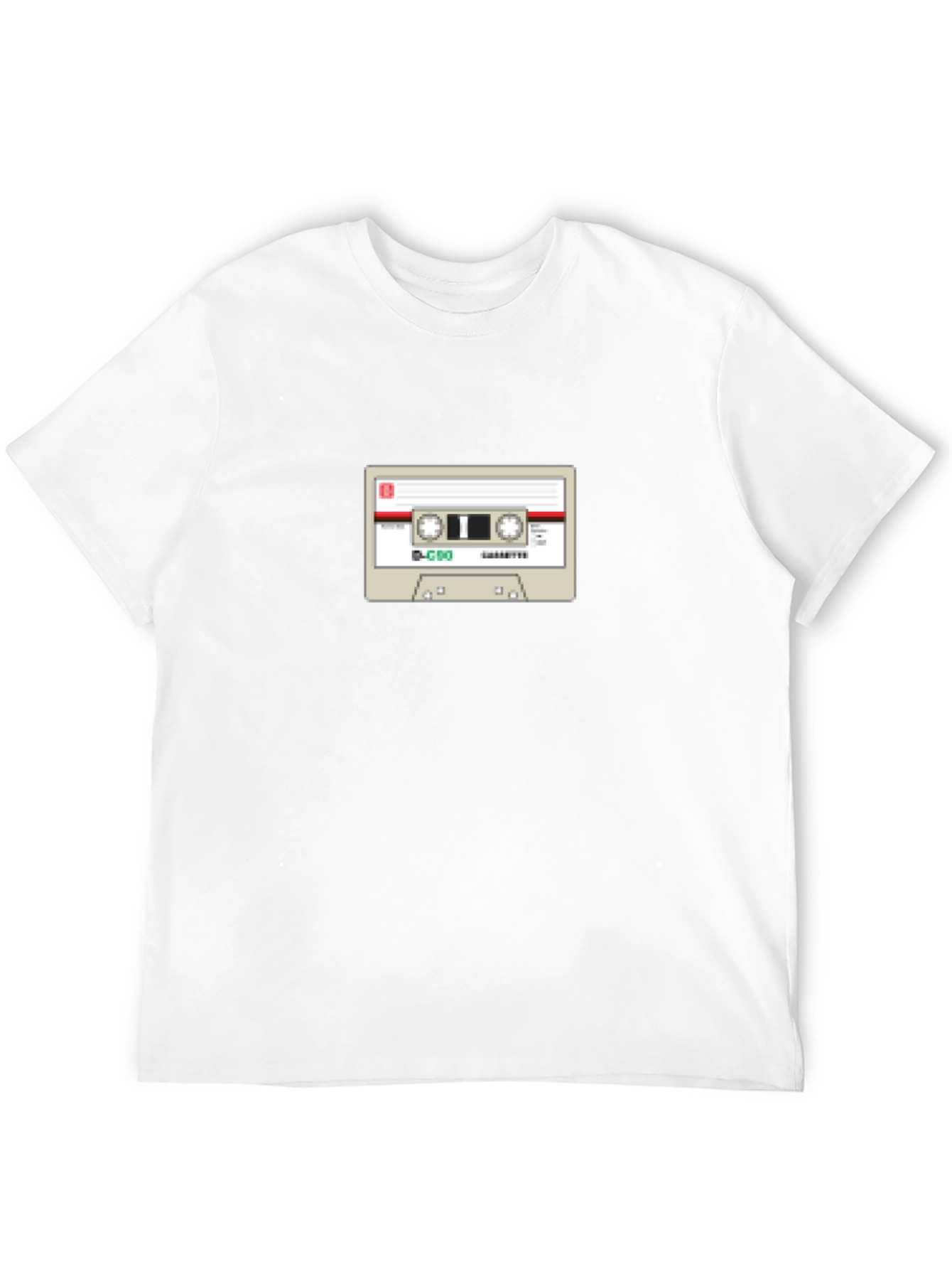 Retro Cassette Tape Graphic T-Shirt - Black Cotton Tee
