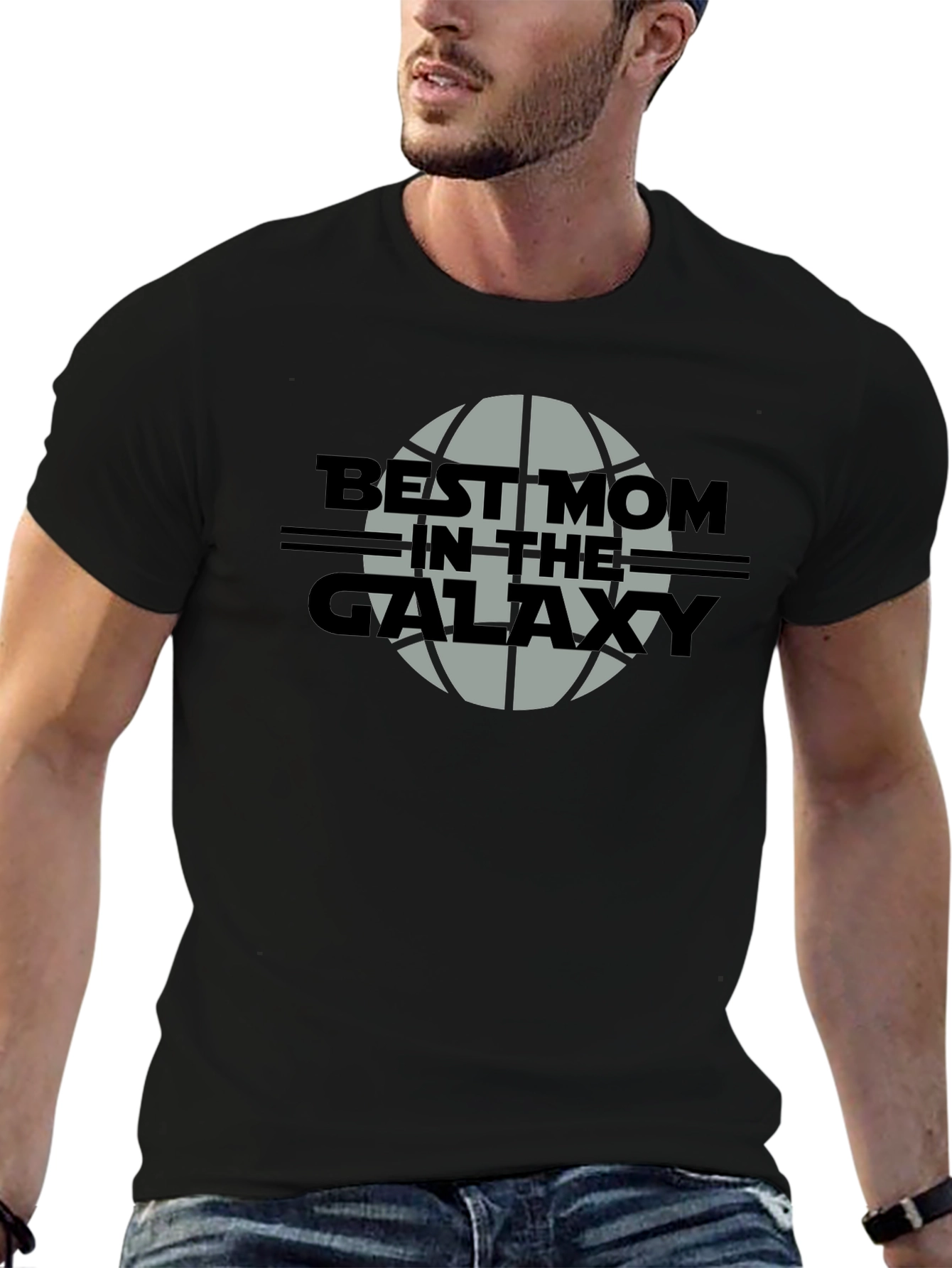 Best Mom in the Galaxy Black T-Shirt