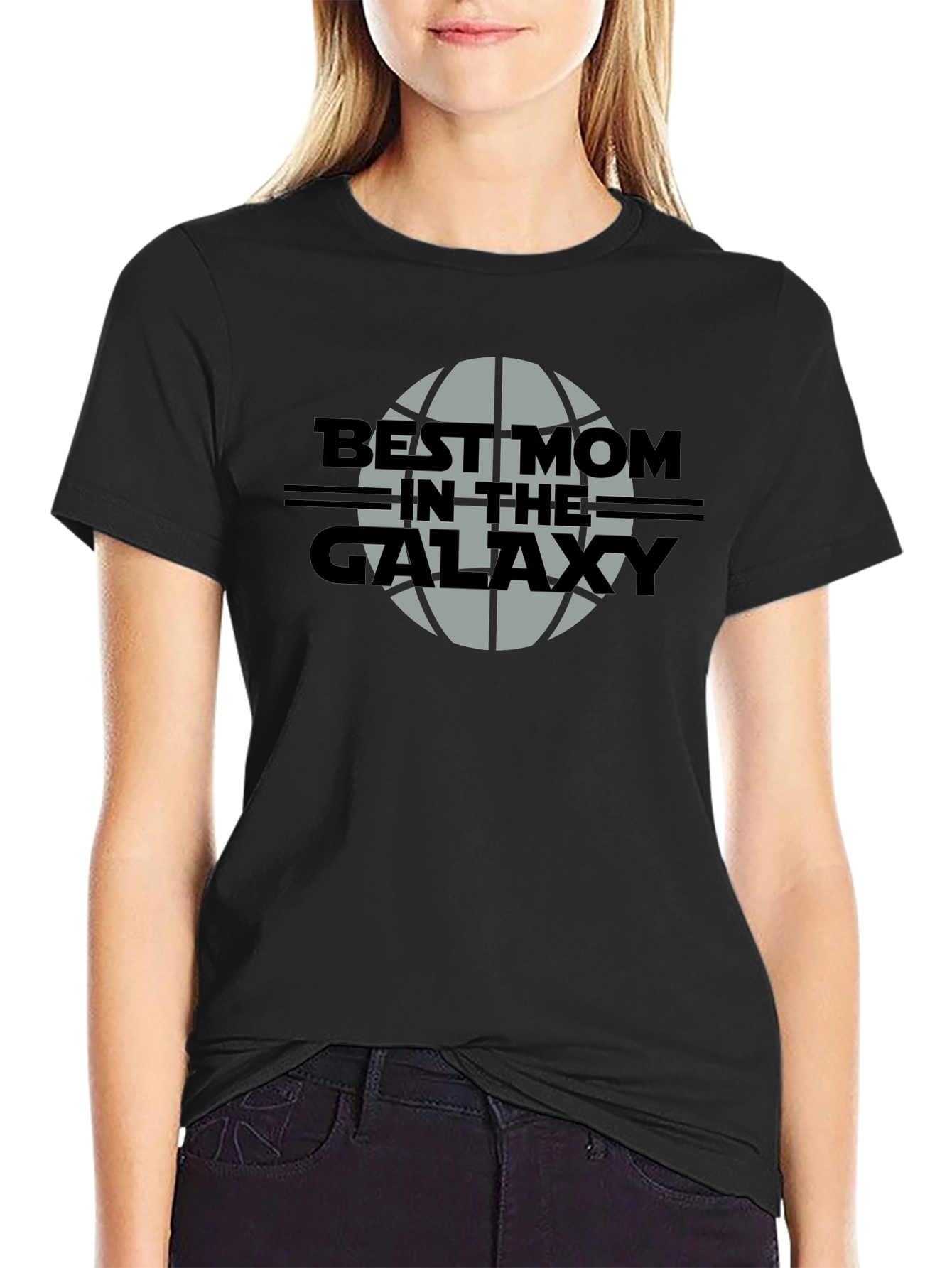 Best Mom in the Galaxy Black T-Shirt