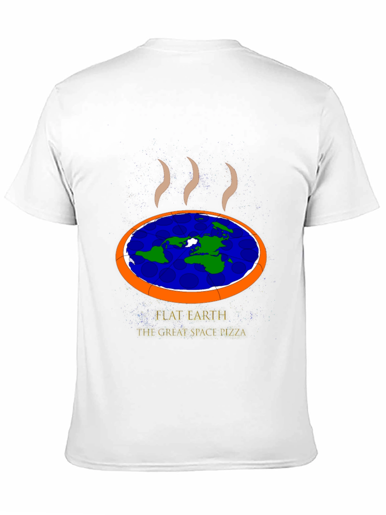 Flat Earth Pizza Graphic T-Shirt