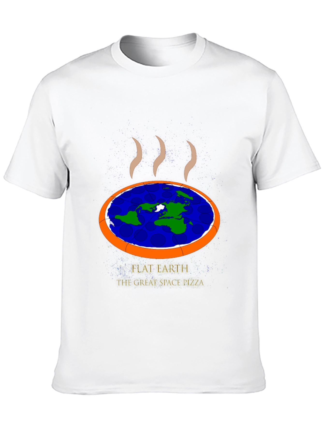 Flat Earth Pizza Graphic T-Shirt