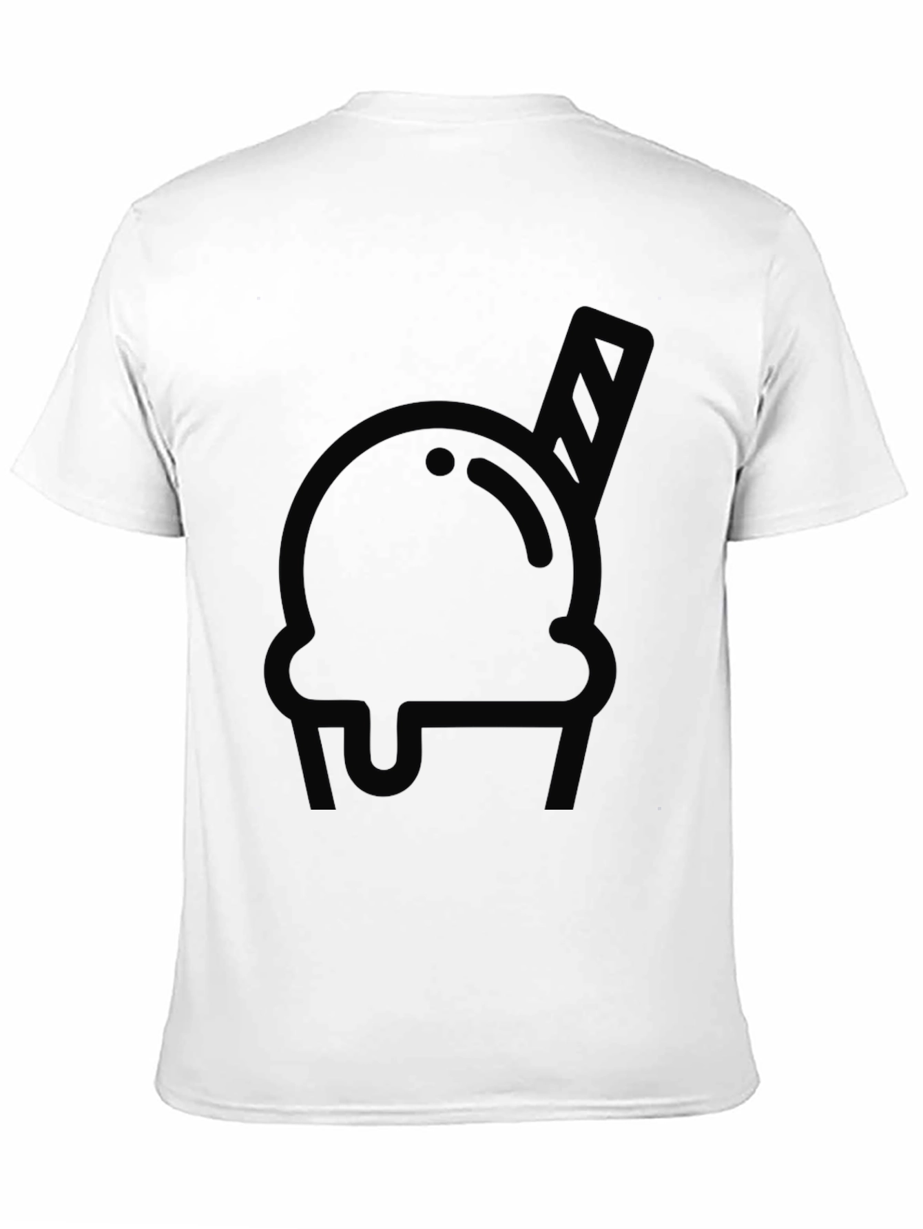 Cool Ice Cream Graphic Tee - Black Cotton T-Shirt