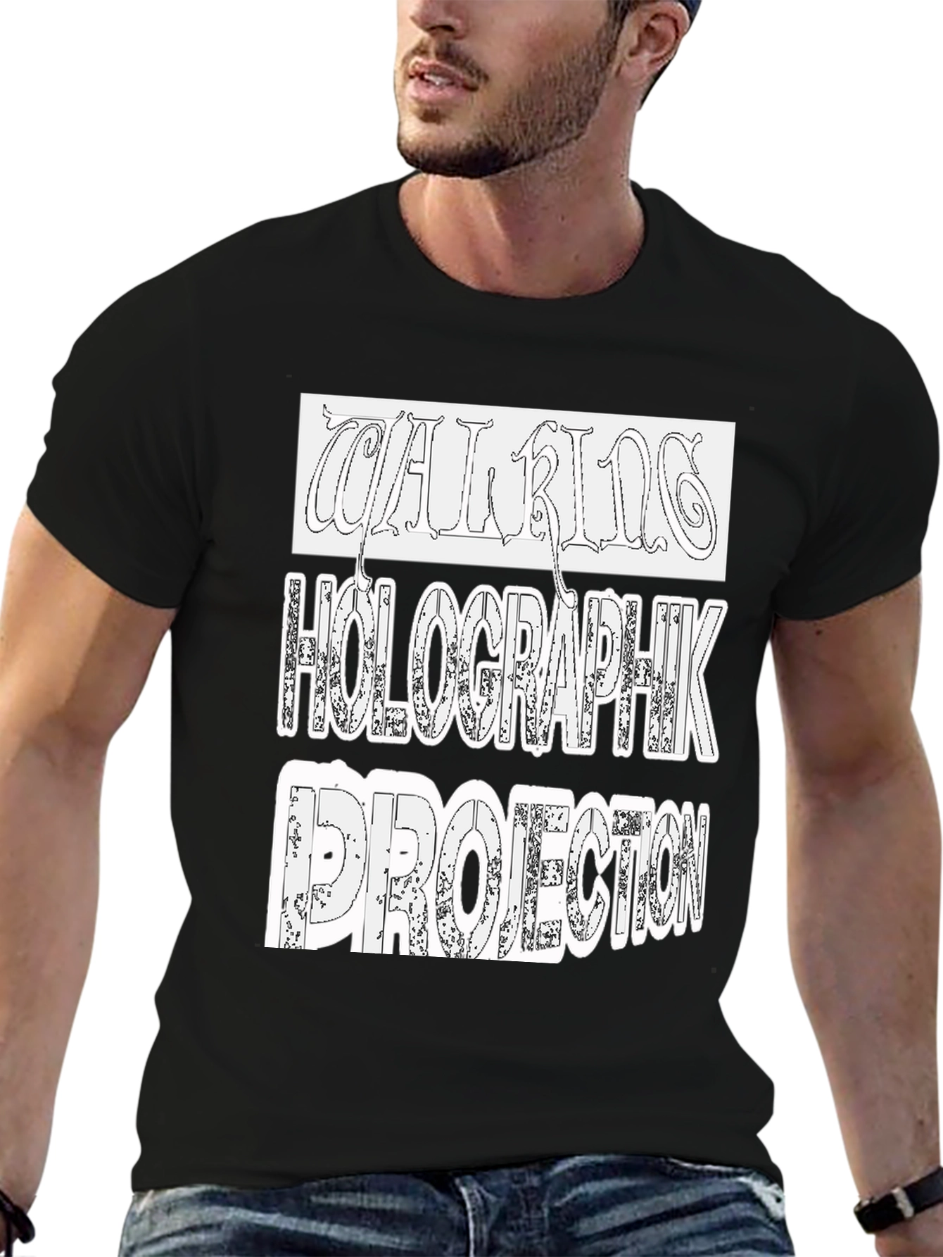 Holographik Projection Black T-Shirt