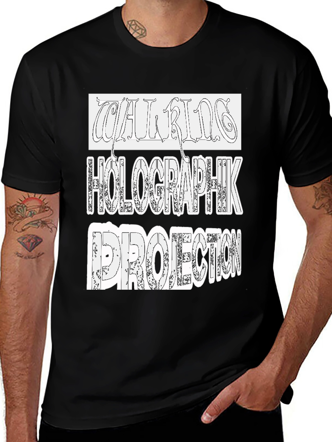 Holographik Projection Black T-Shirt