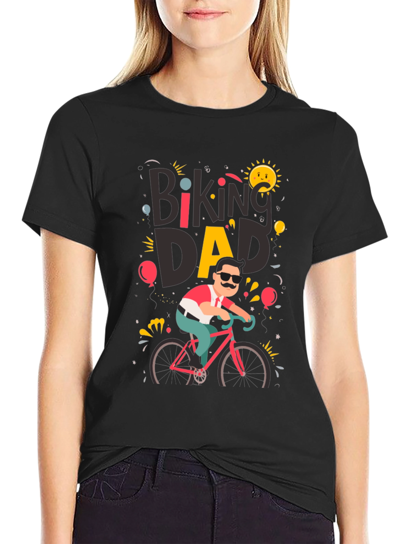Biking Dad Graphic T-Shirt - Cycling Fathers Day Tee