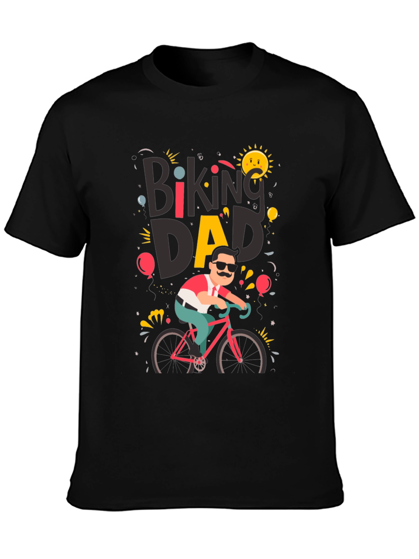 Biking Dad Graphic T-Shirt - Cycling Fathers Day Tee