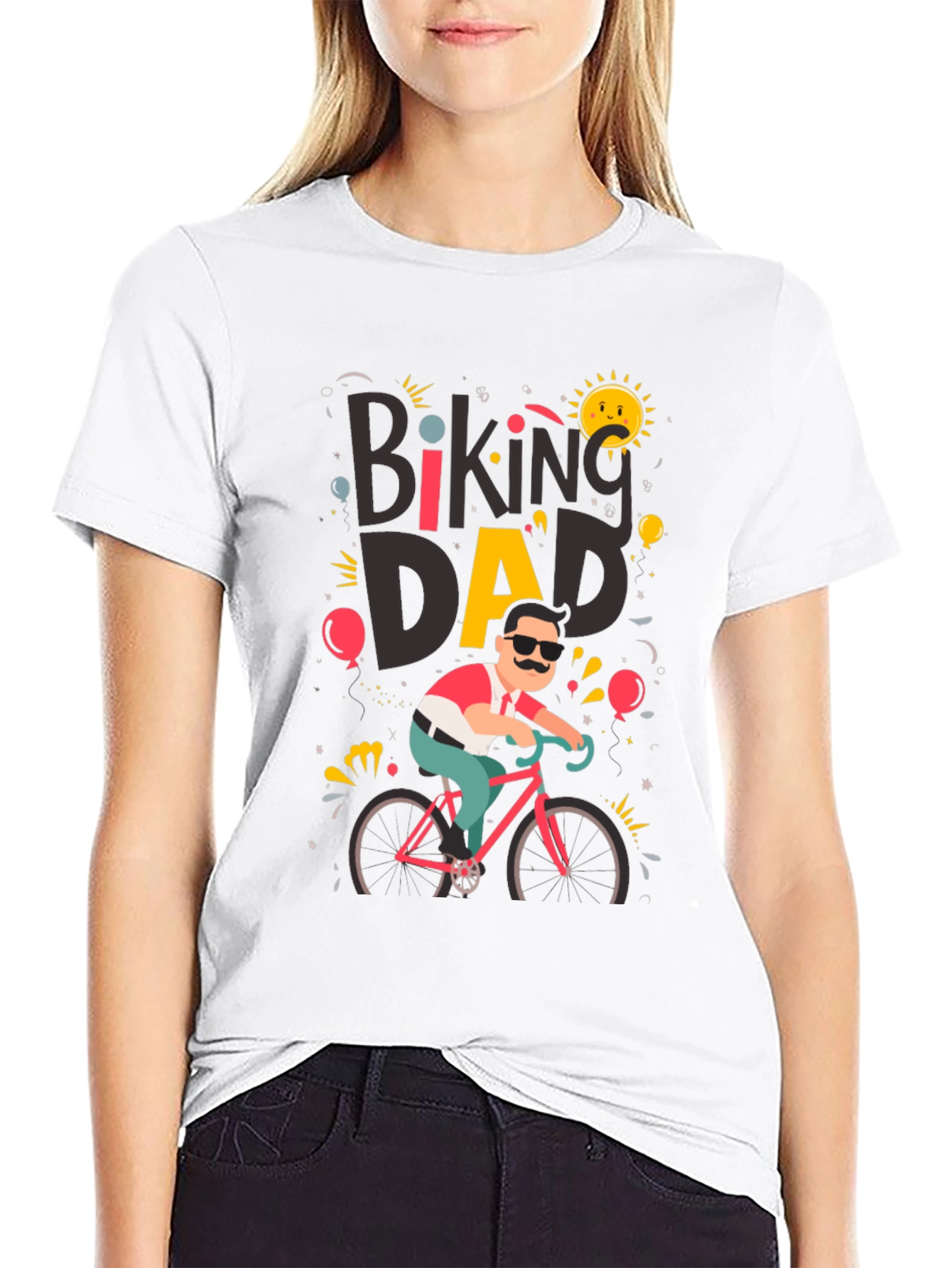Biking Dad Graphic T-Shirt - Cycling Fathers Day Tee