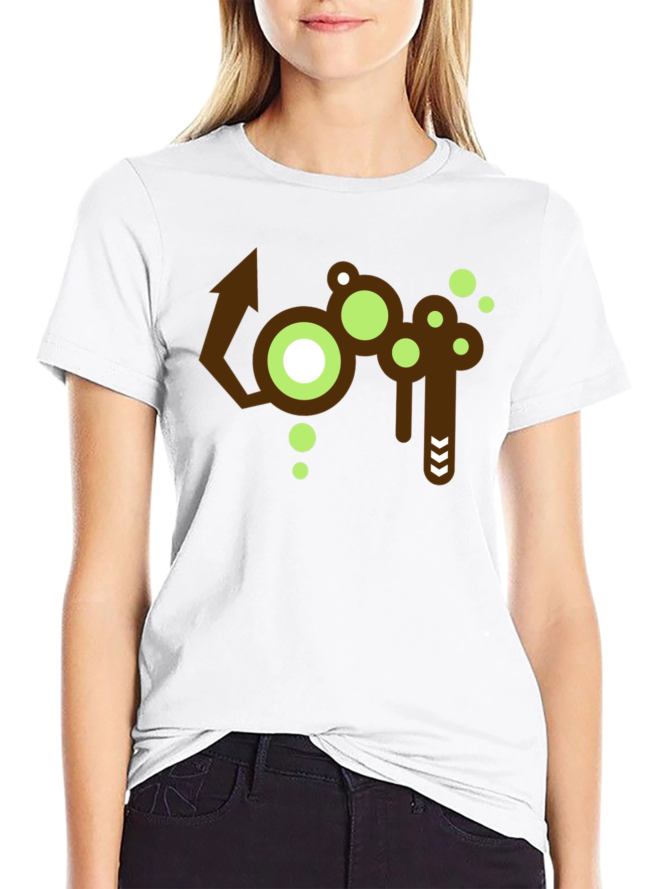 Abstract Graphic Print Crew Neck T-Shirt