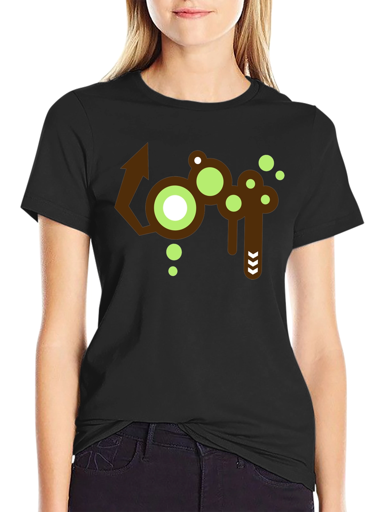 Abstract Graphic Print Crew Neck T-Shirt