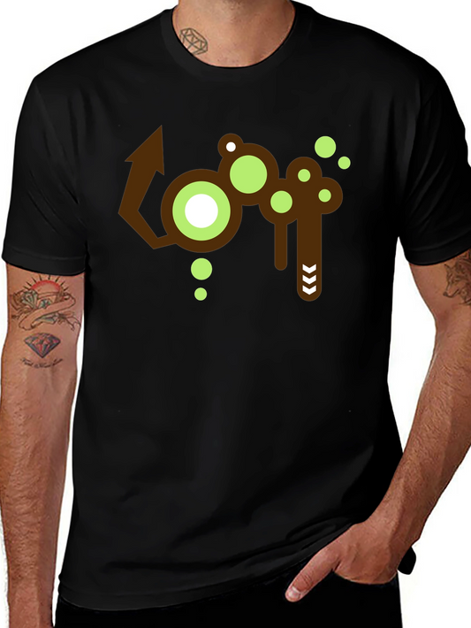 Abstract Graphic Print Crew Neck T-Shirt