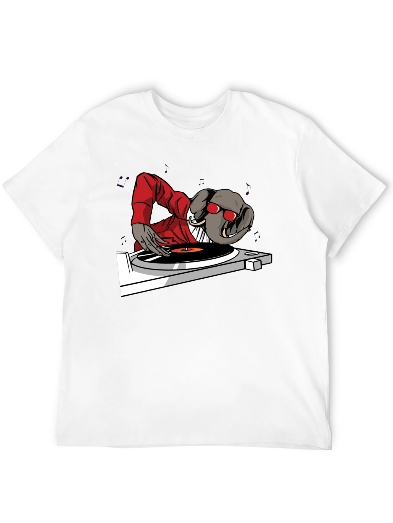 DJ Elephant Graphic T-Shirt - Cool Music Lover Tee