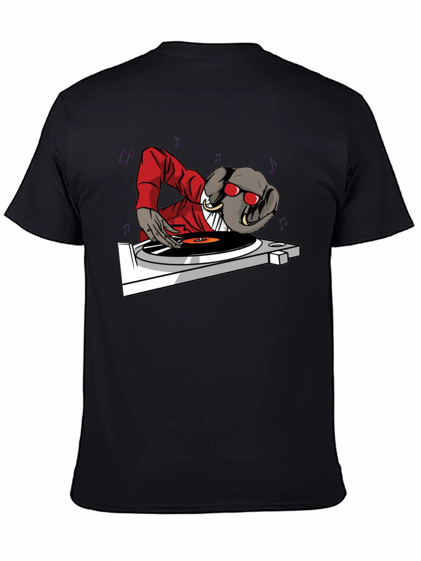 DJ Elephant Graphic T-Shirt - Cool Music Lover Tee
