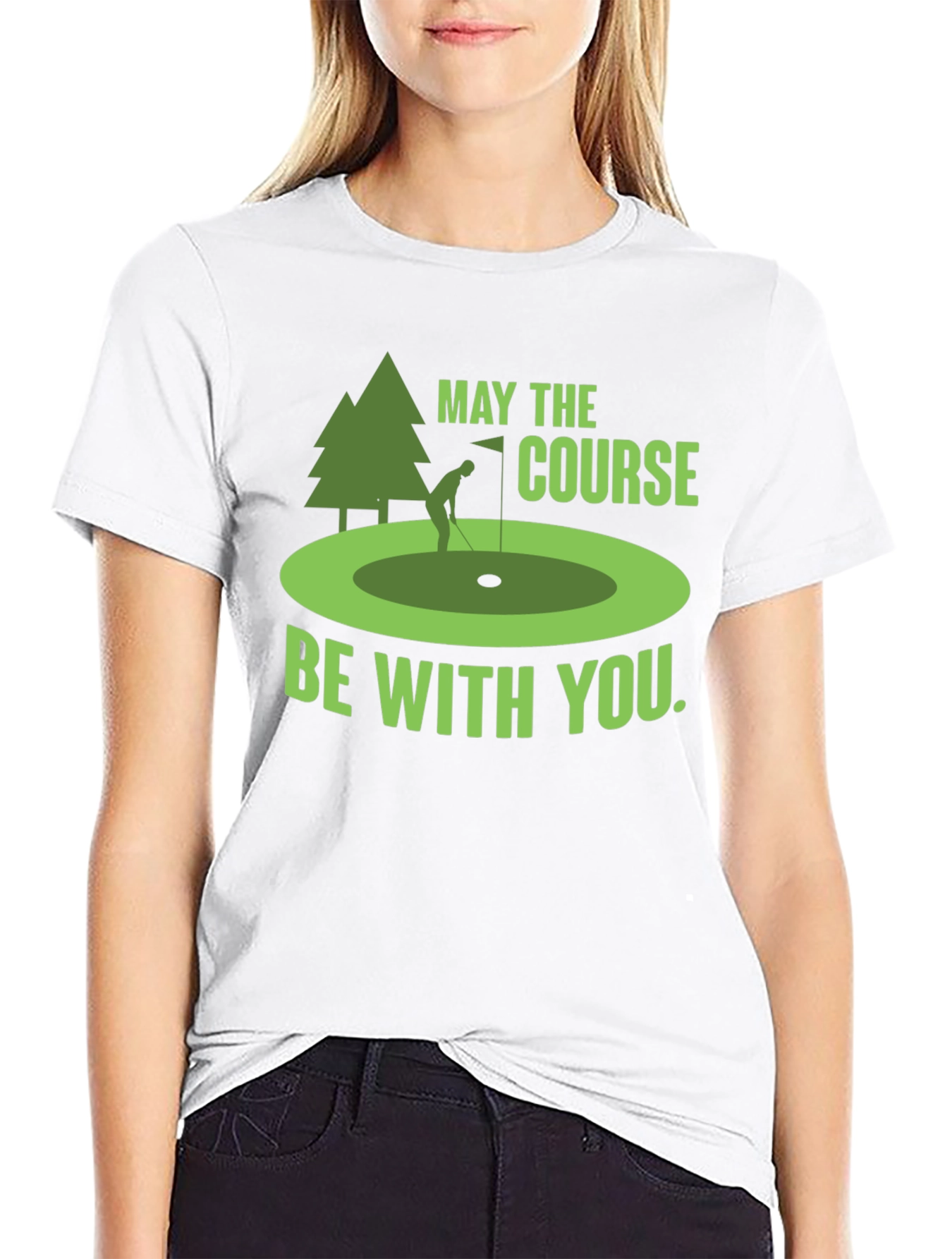 Funny Golf T-Shirt: May The Course Be With You