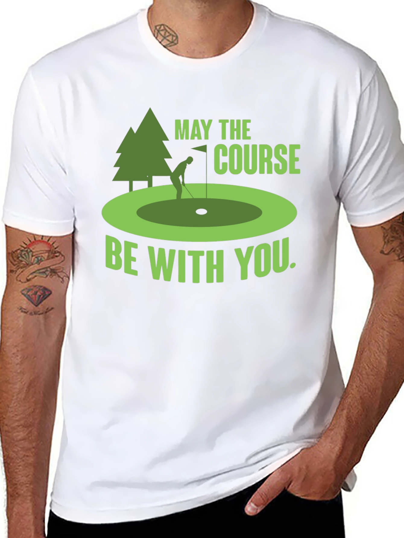 Funny Golf T-Shirt: May The Course Be With You