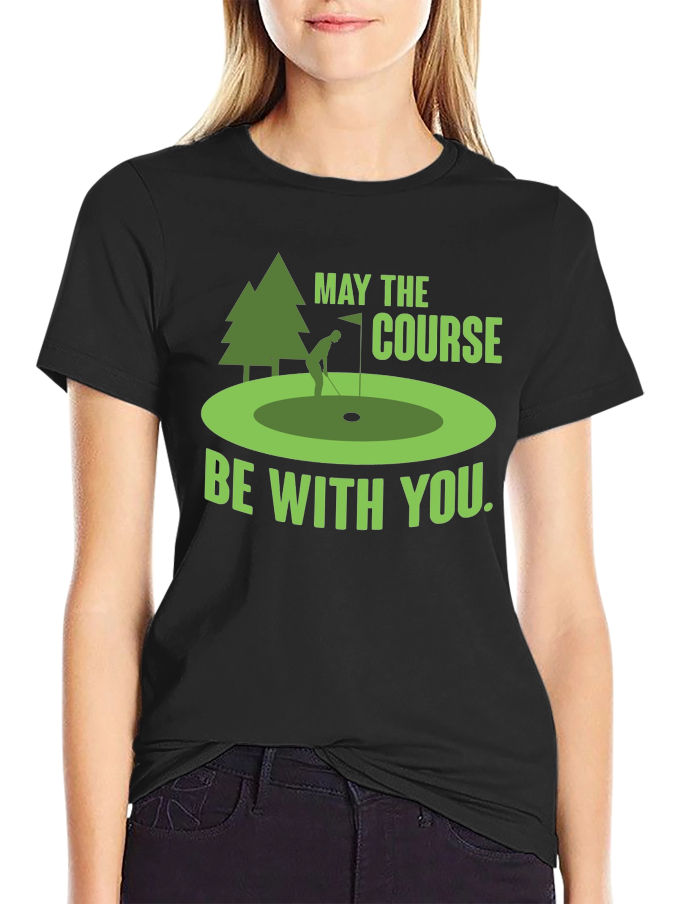 Funny Golf T-Shirt: May The Course Be With You