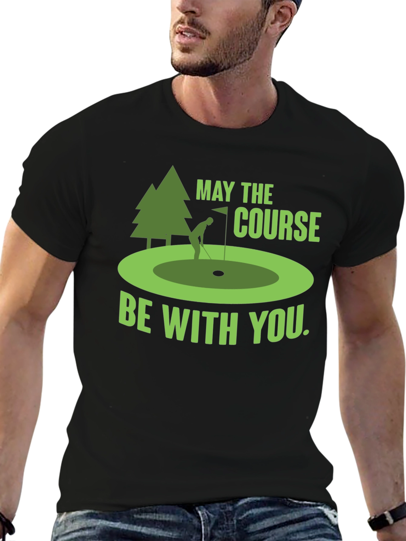 Funny Golf T-Shirt: May The Course Be With You