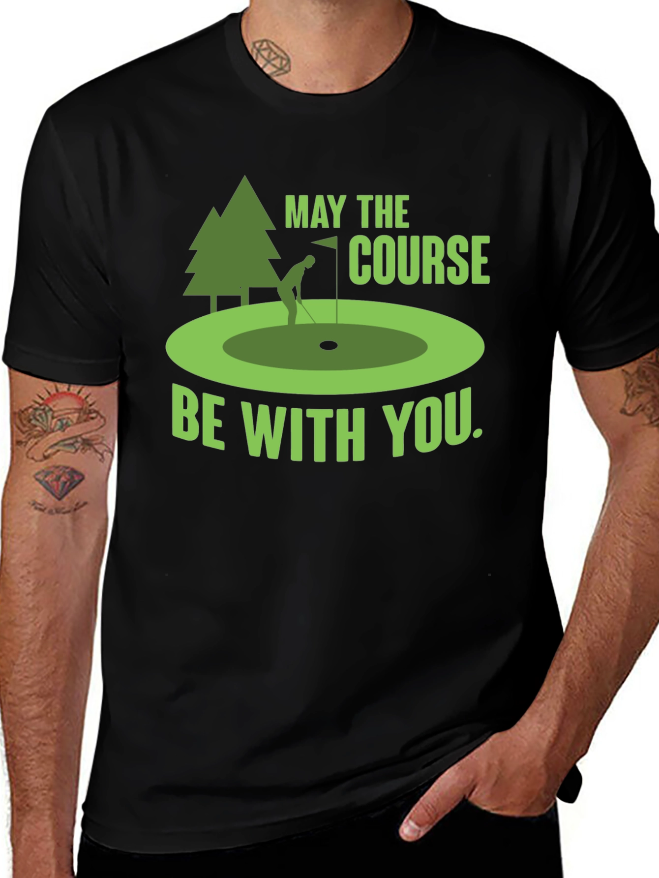 Funny Golf T-Shirt: May The Course Be With You