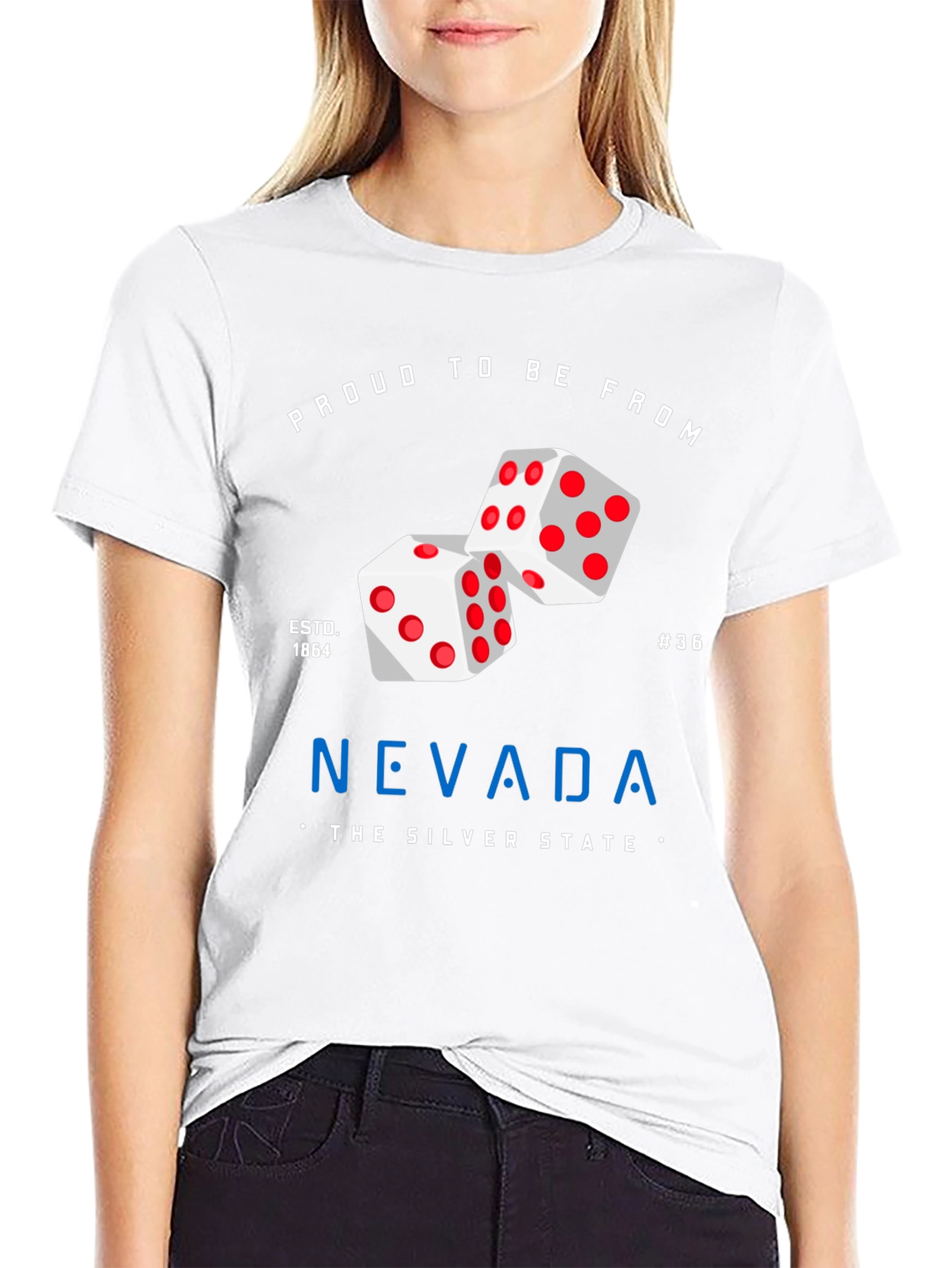 Nevada Proud Dice Graphic T-Shirt