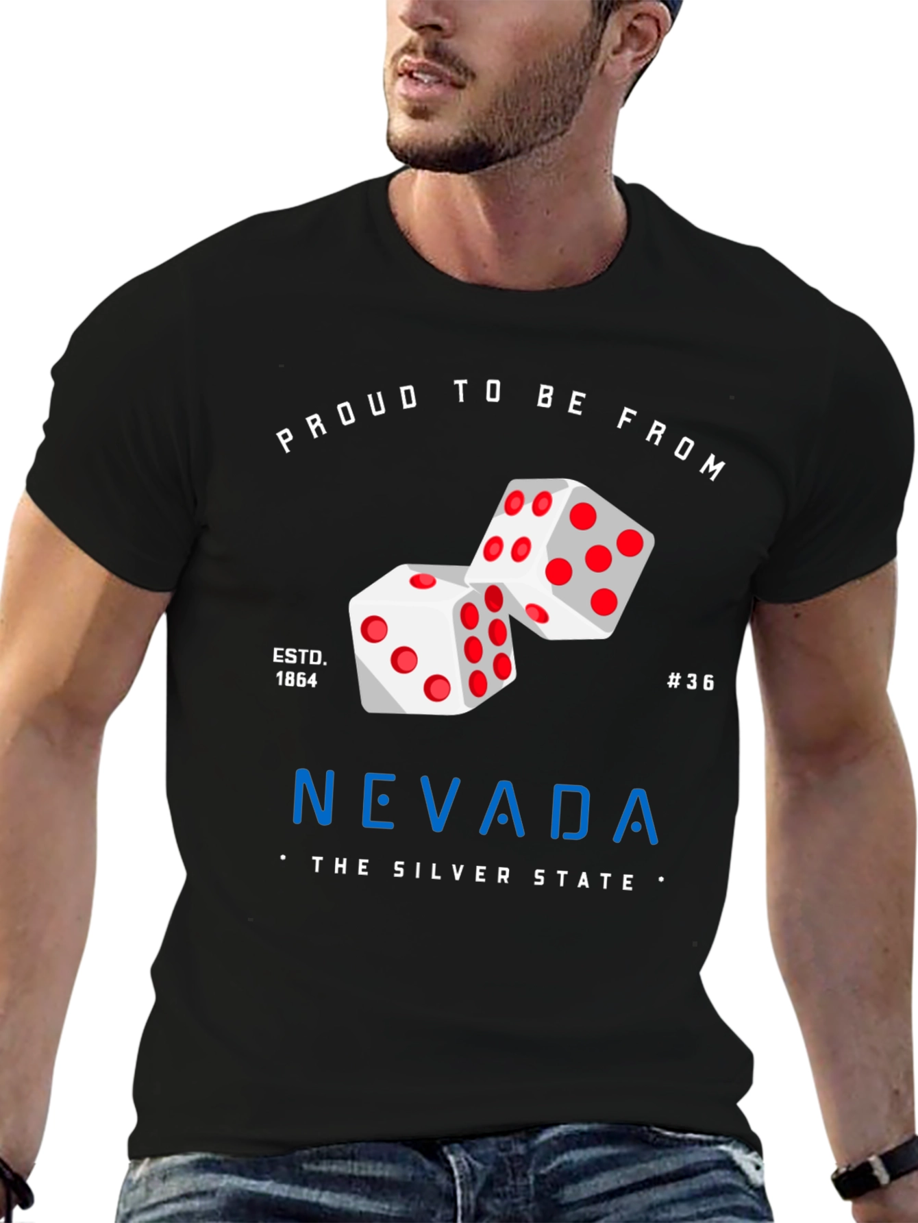 Nevada Proud Dice Graphic T-Shirt