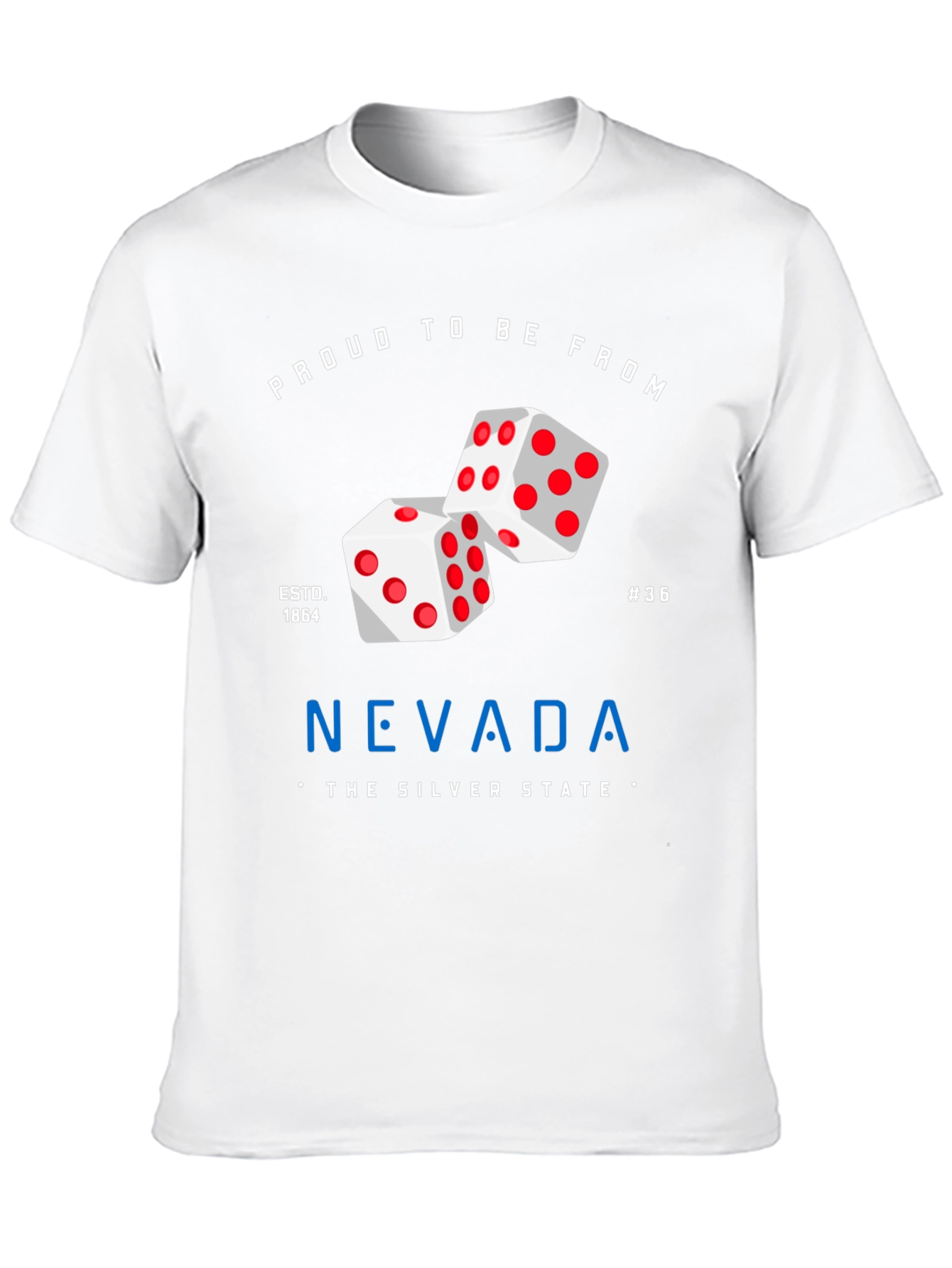 Nevada Proud Dice Graphic T-Shirt