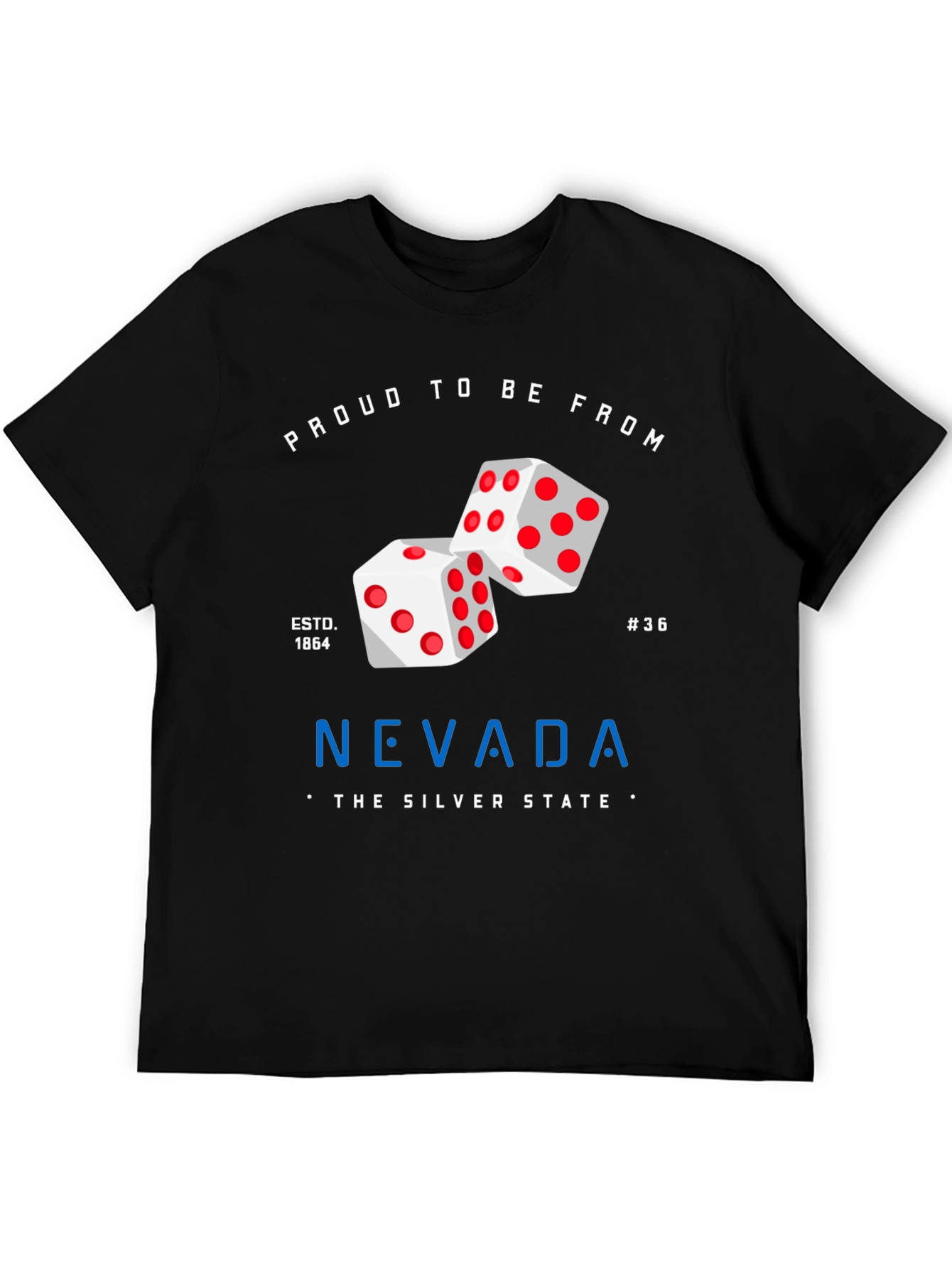 Nevada Proud Dice Graphic T-Shirt