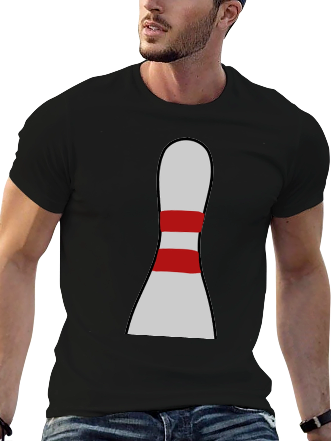 Bowling Pin Graphic Tee - Strike a Style!