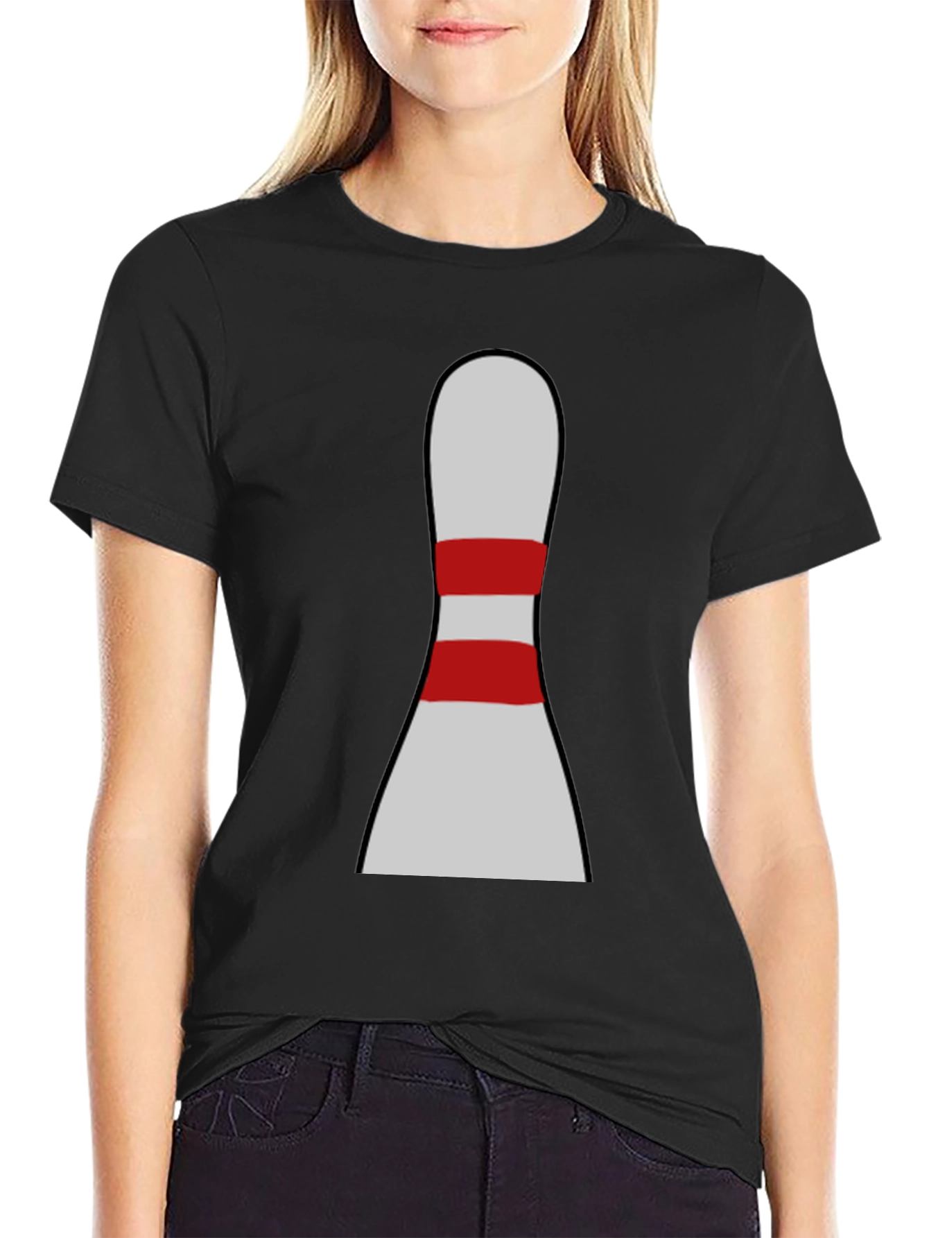 Bowling Pin Graphic Tee - Strike a Style!