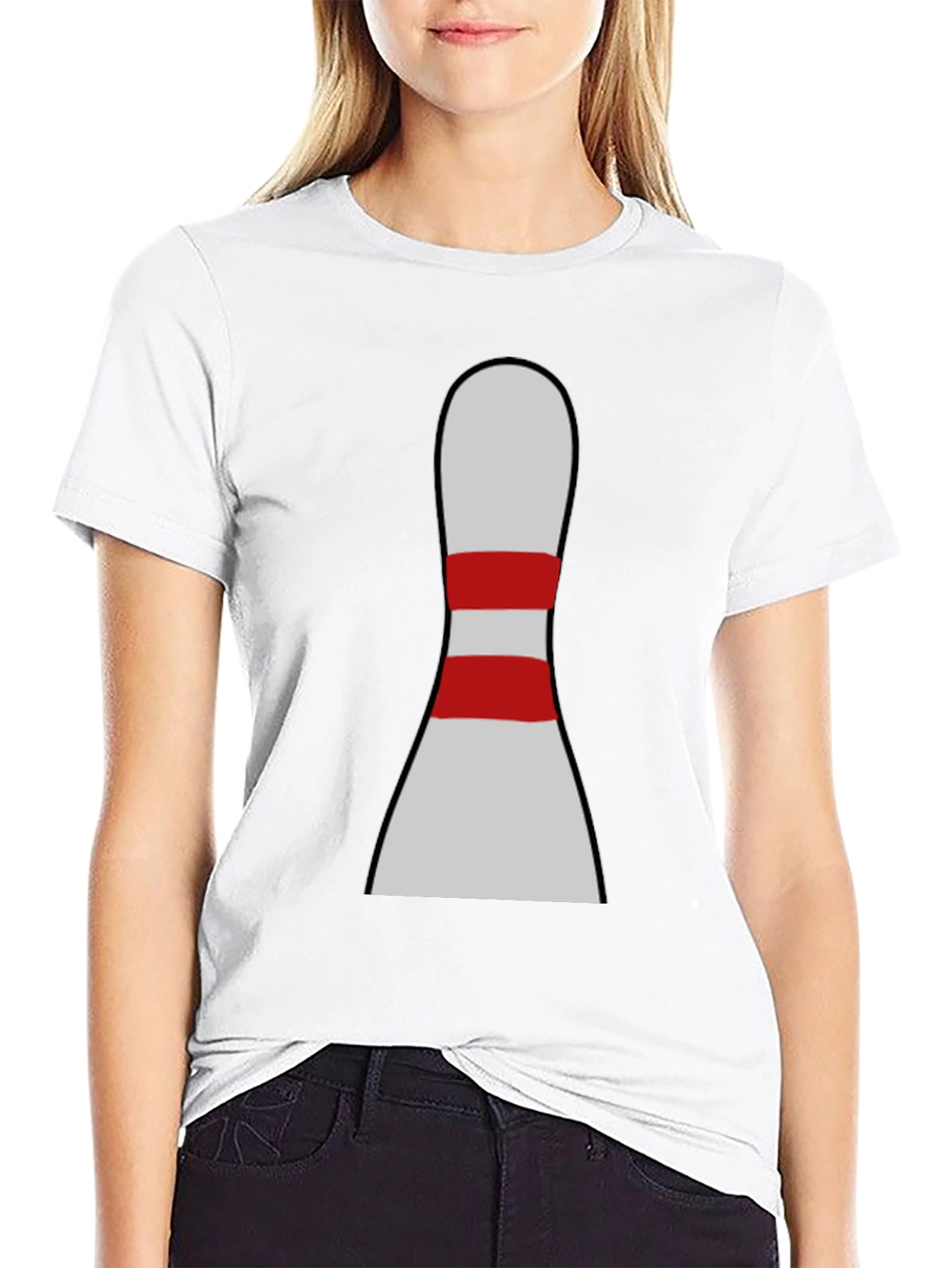 Bowling Pin Graphic Tee - Strike a Style!