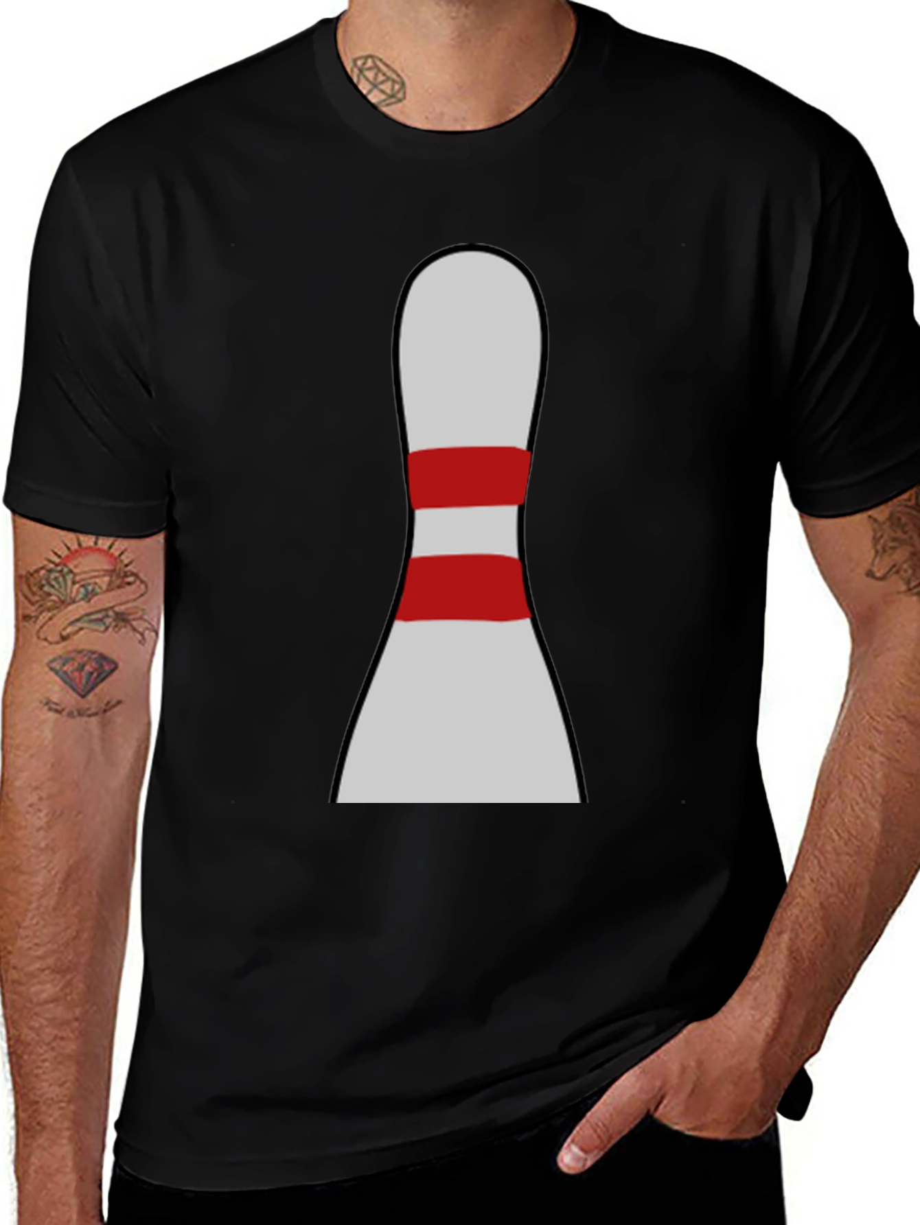 Bowling Pin Graphic Tee - Strike a Style!
