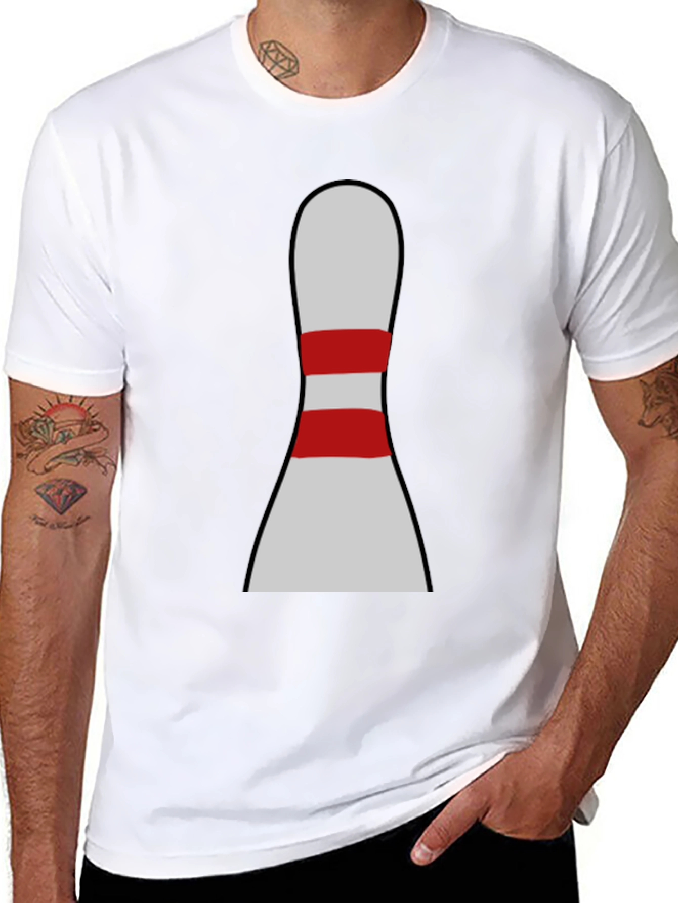 Bowling Pin Graphic Tee - Strike a Style!