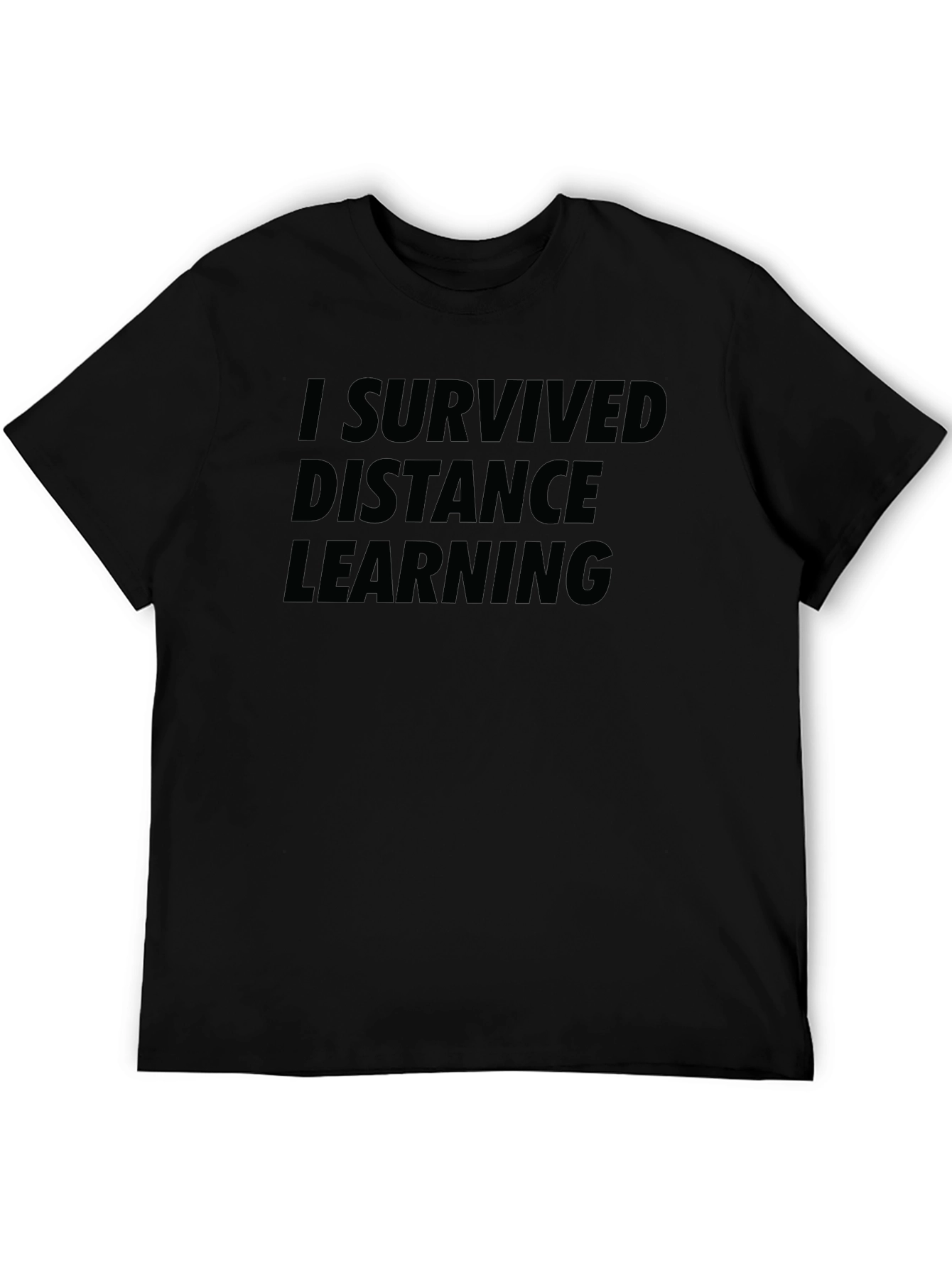 I Survived Distance Learning Black T-Shirt