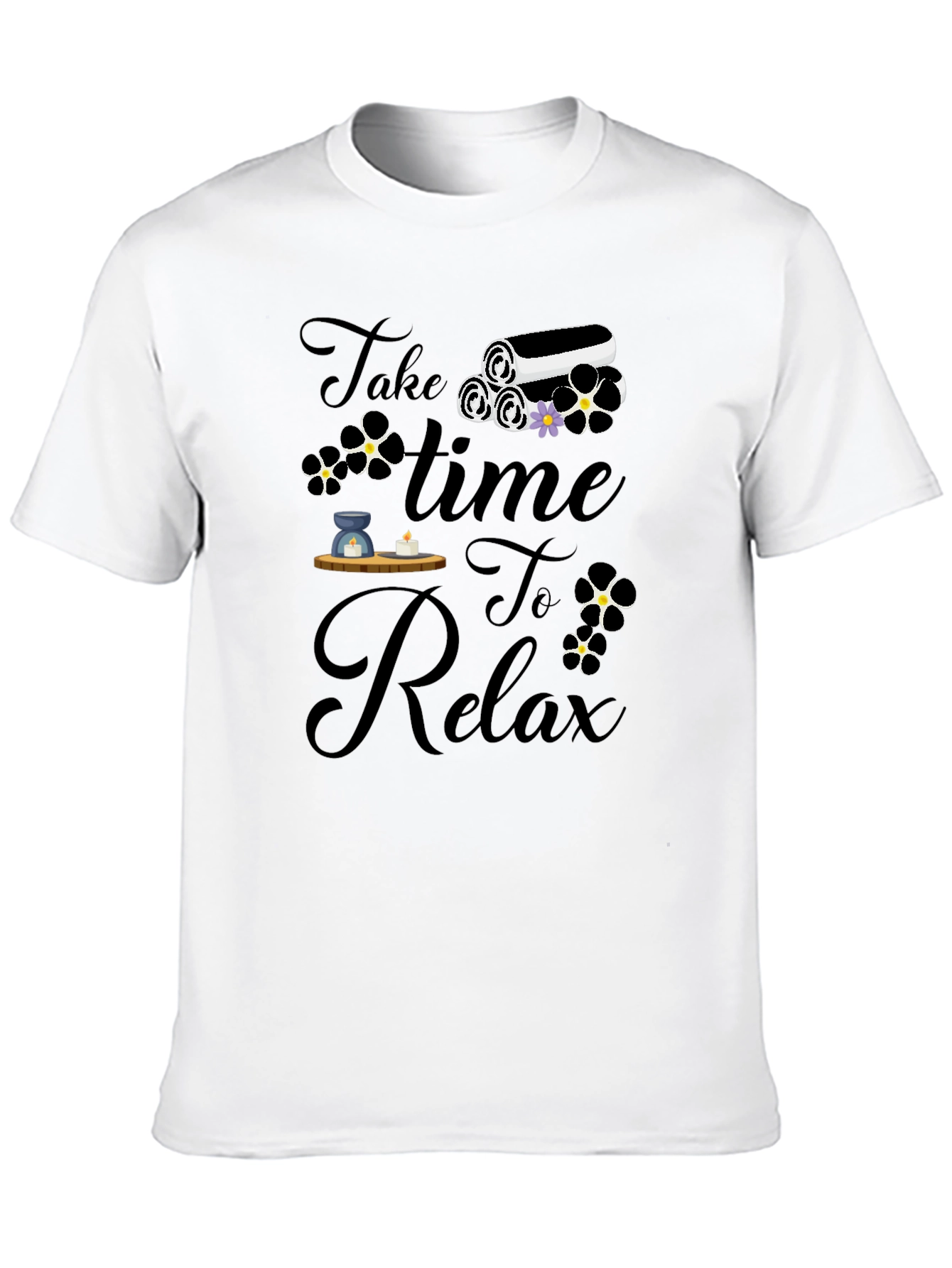 Relaxation Time Black T-Shirt