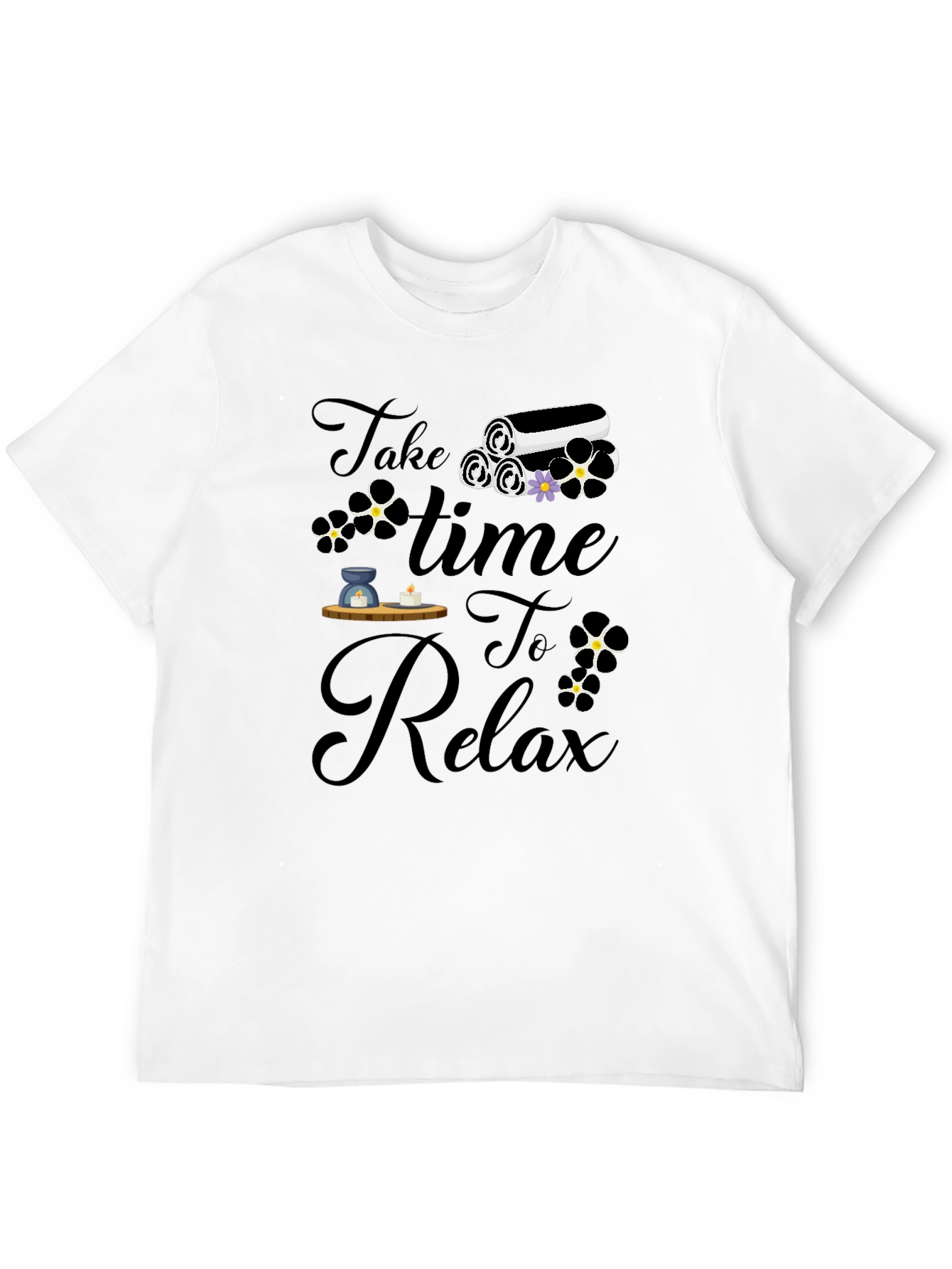 Relaxation Time Black T-Shirt