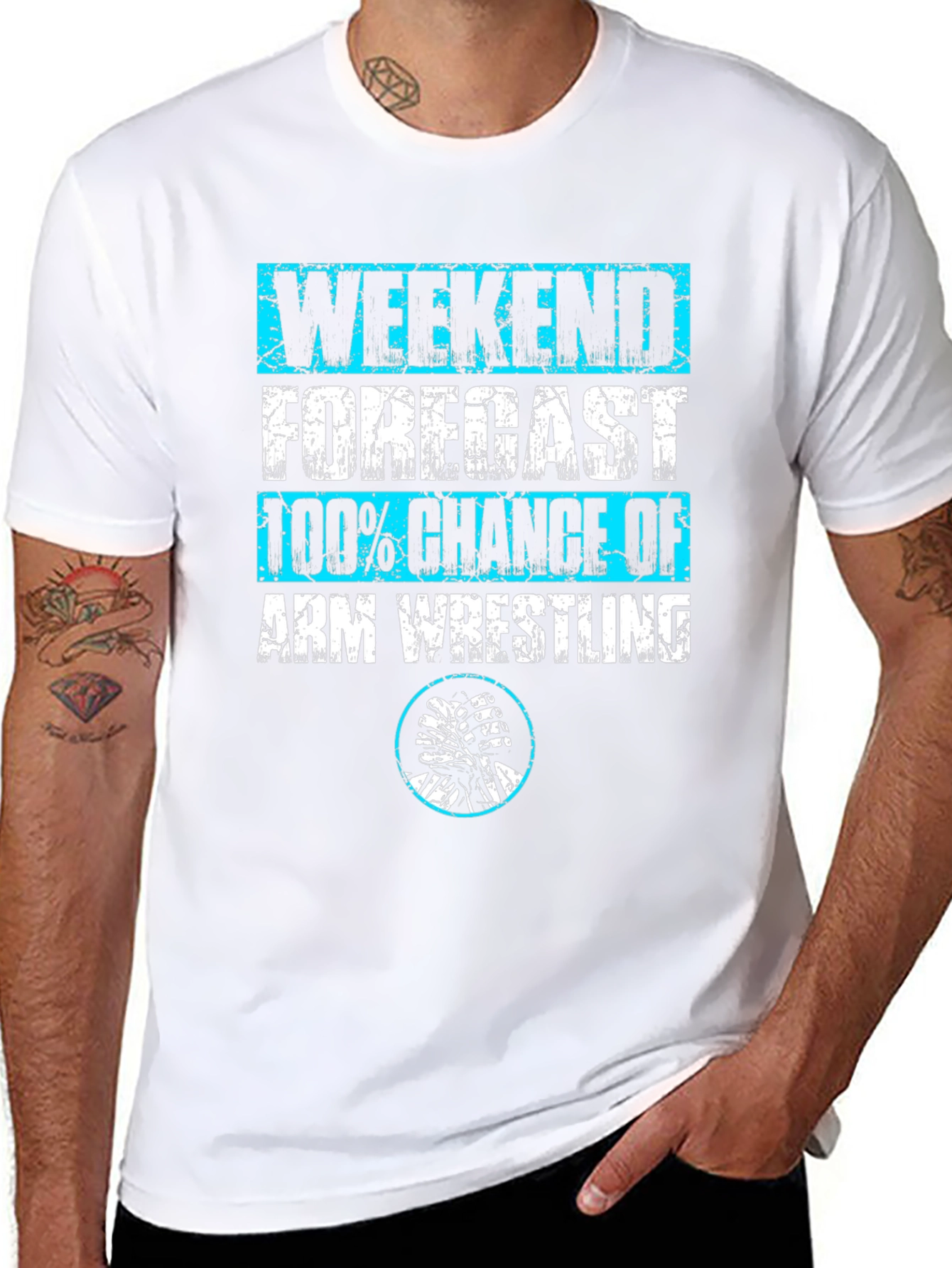 Arm Wrestling Weekend Forecast T-Shirt