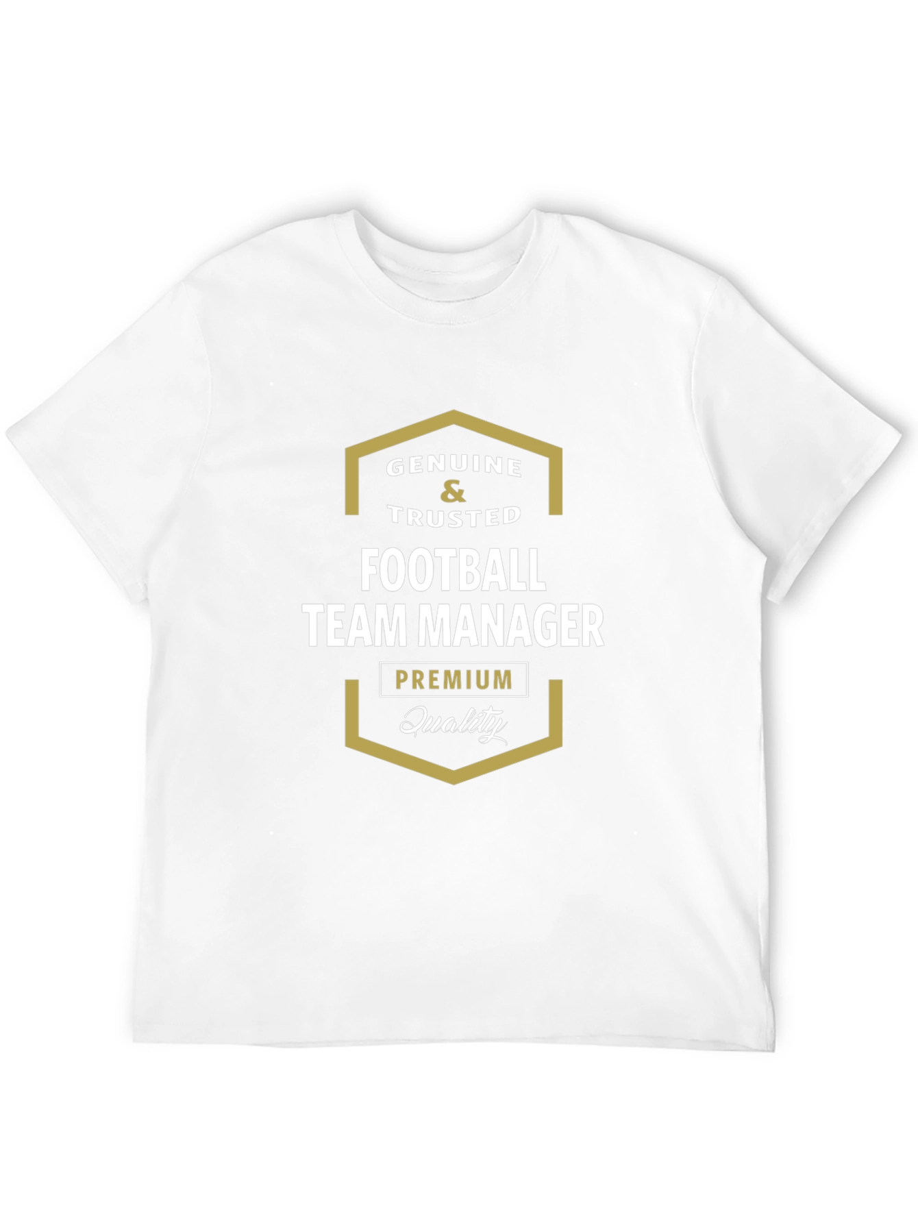 Genuine Football Team Manager Premium Quality Black T-Shirt