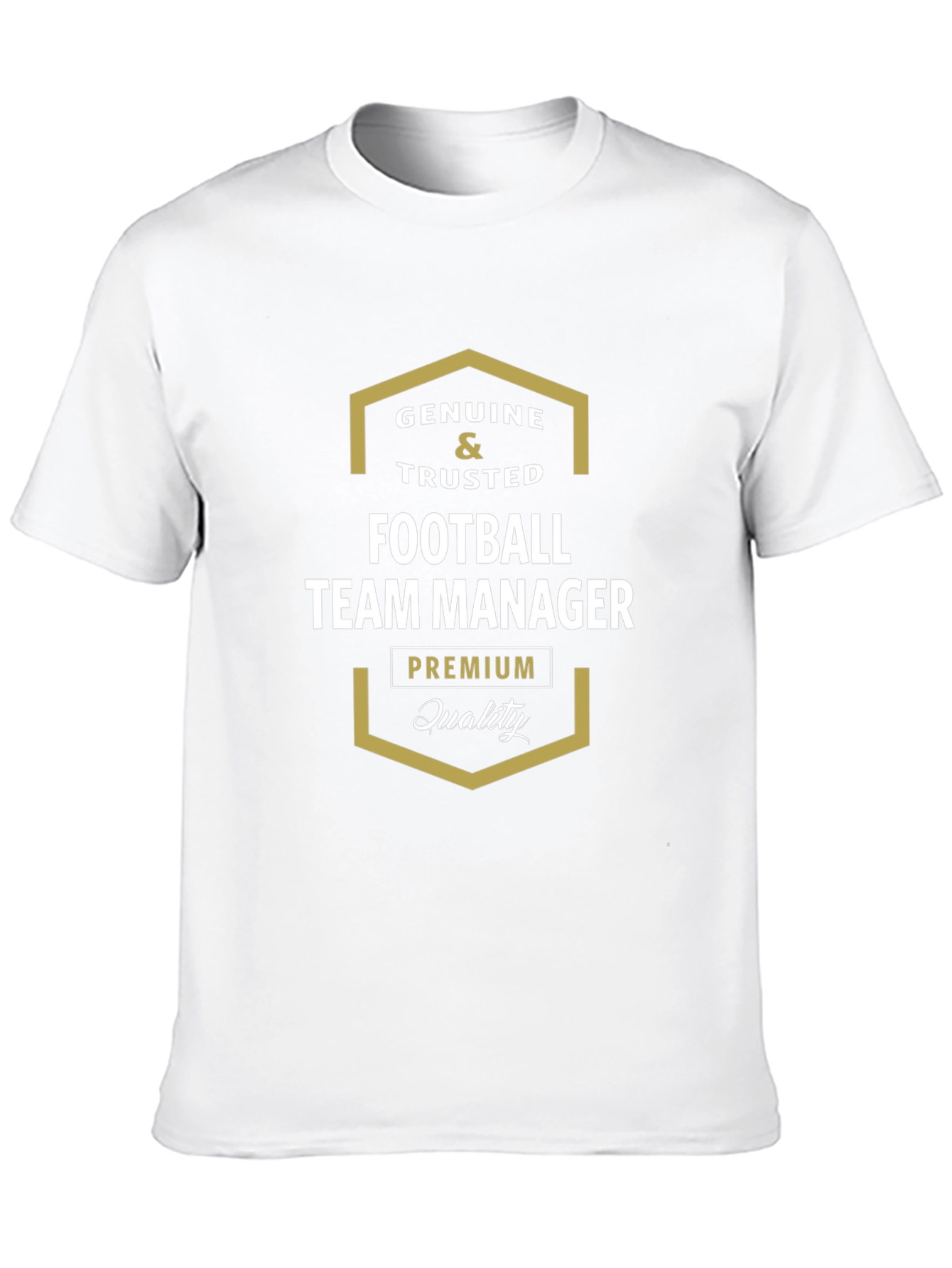Genuine Football Team Manager Premium Quality Black T-Shirt