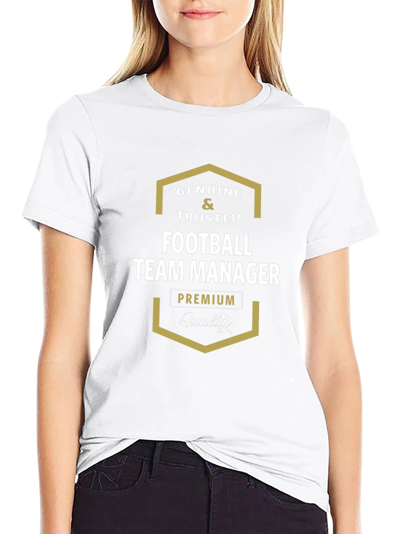 Genuine Football Team Manager Premium Quality Black T-Shirt