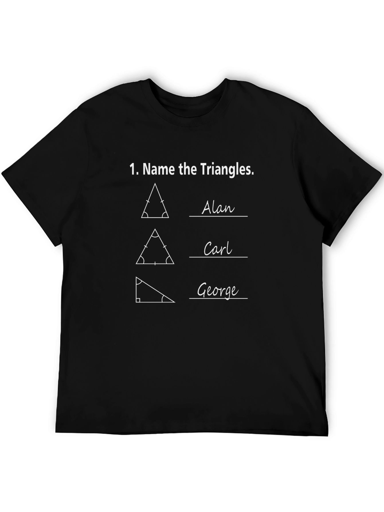 Name The Triangles T-Shirt - Funny Math Geek Tee