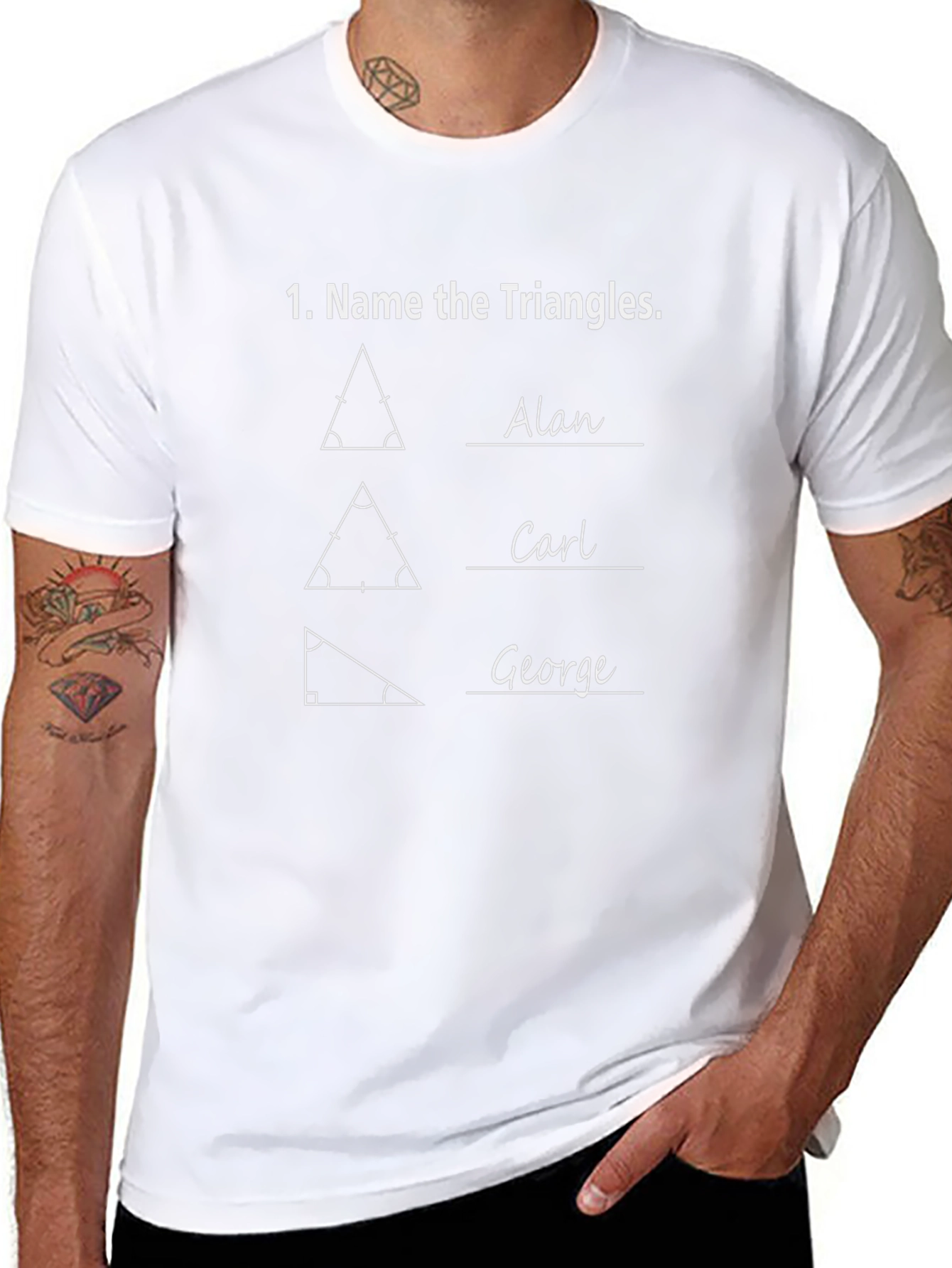Name The Triangles T-Shirt - Funny Math Geek Tee