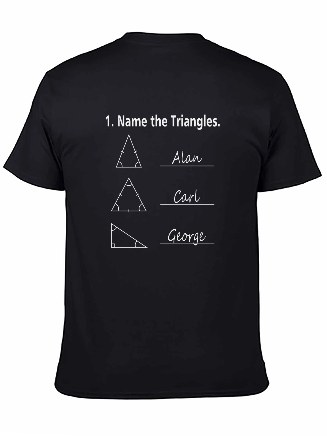 Name The Triangles T-Shirt - Funny Math Geek Tee