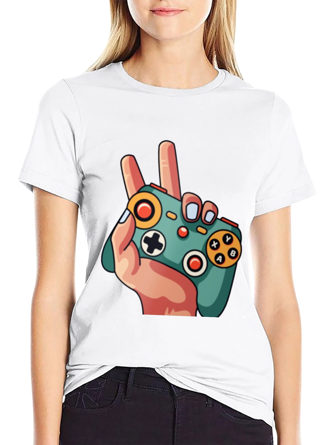Gamer Peace Sign T-Shirt - Cool Controller Design