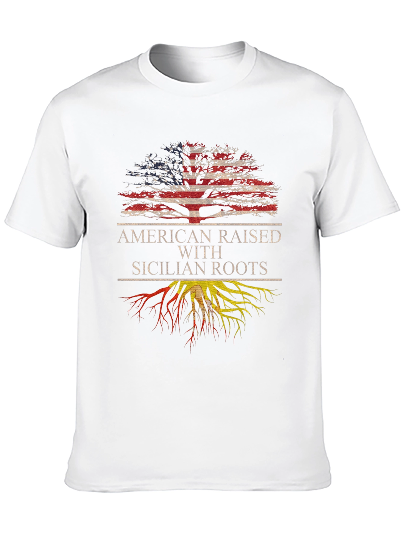 American Raised with Sicilian Roots Graphic Tee